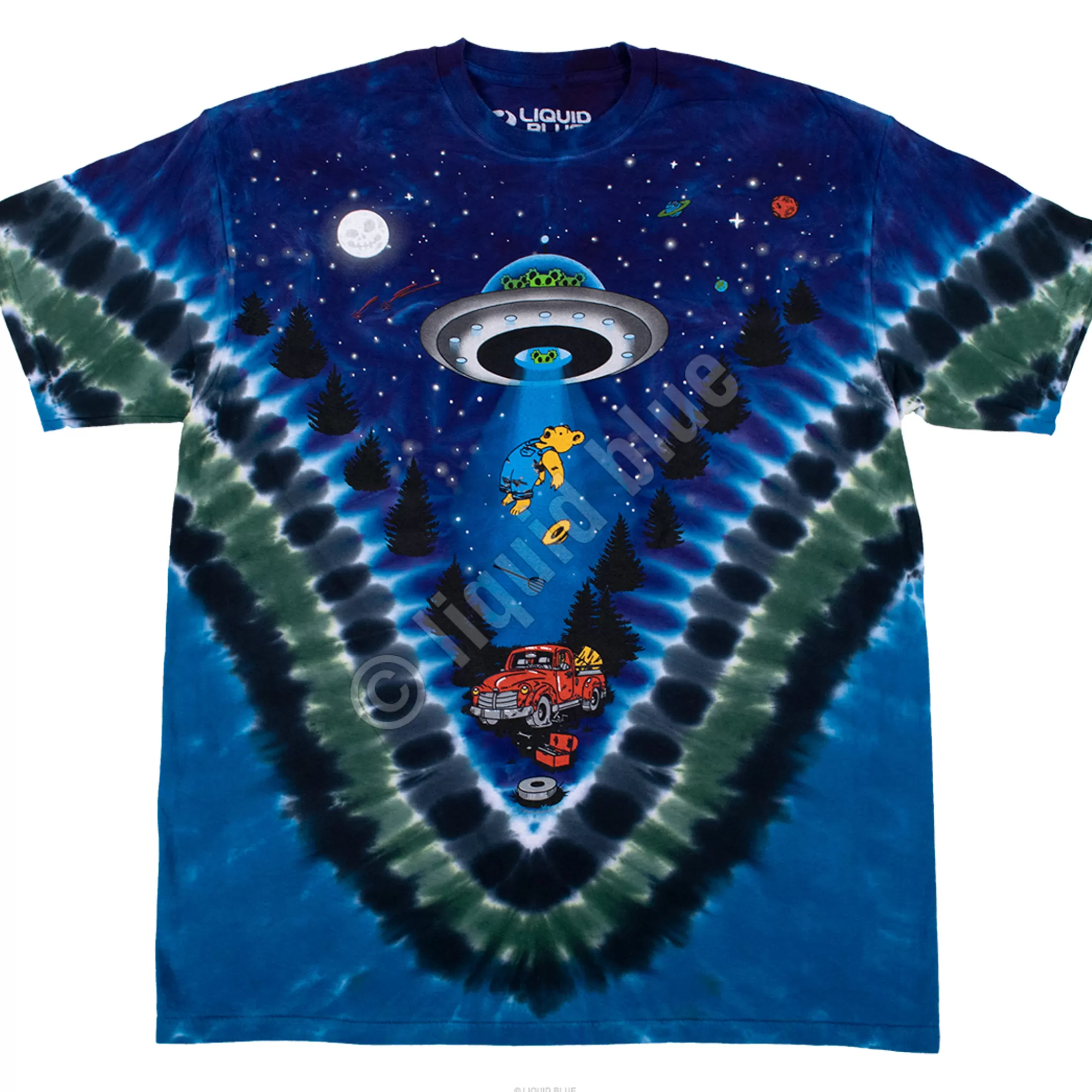 T-Shirt | Space<Liquid Blue Abduction Tie-Dye T-Shirt