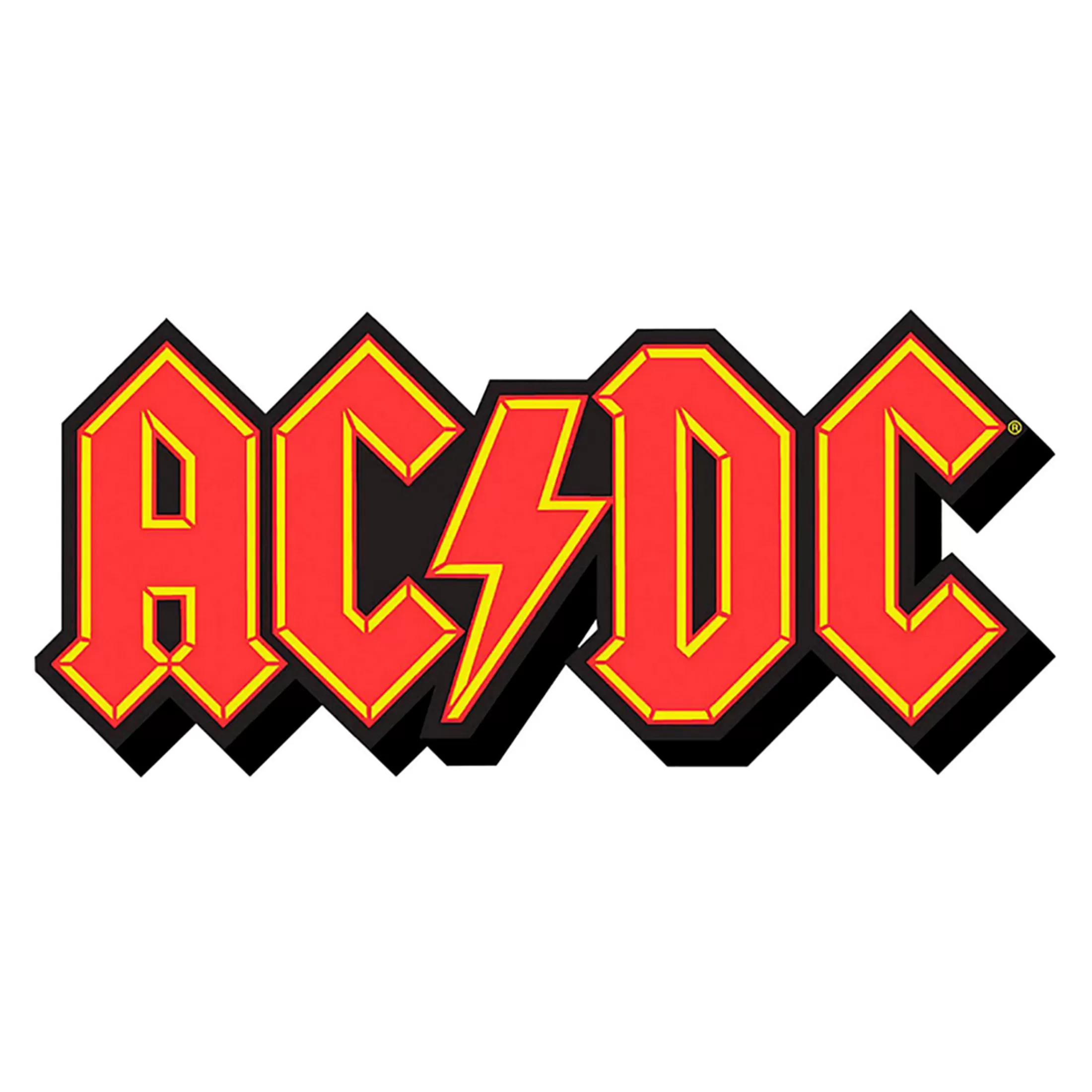 Ac-Dc<Liquid Blue AC-DC Logo Chunky Magnet