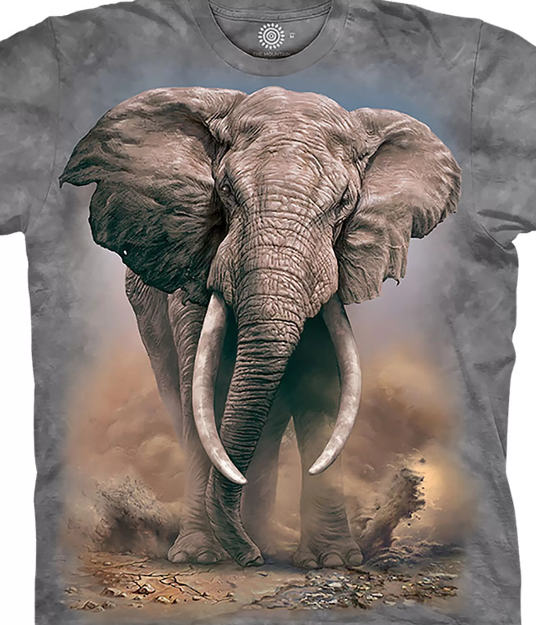 T-Shirt | Wild Animals<Liquid Blue African Elephant Classic Cotton T-Shirt