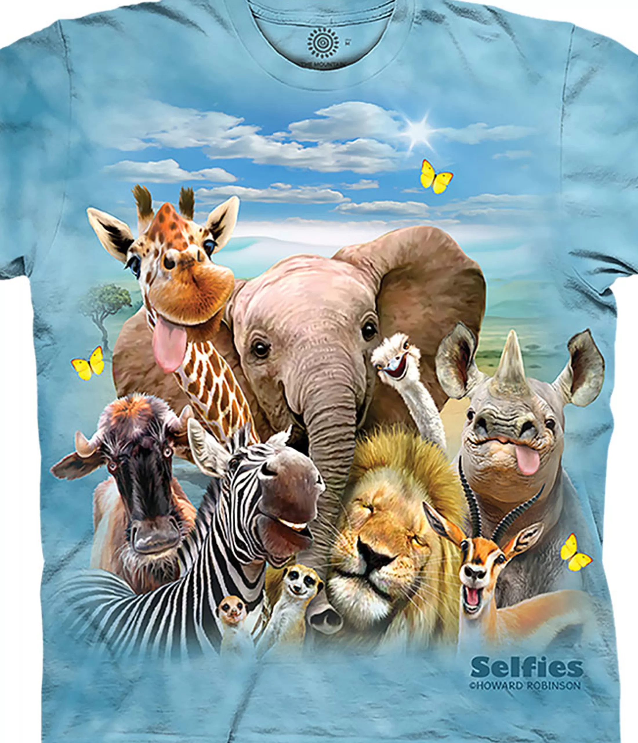 T-Shirt | Selfies<Liquid Blue African Selfie Classic Cotton T-Shirt