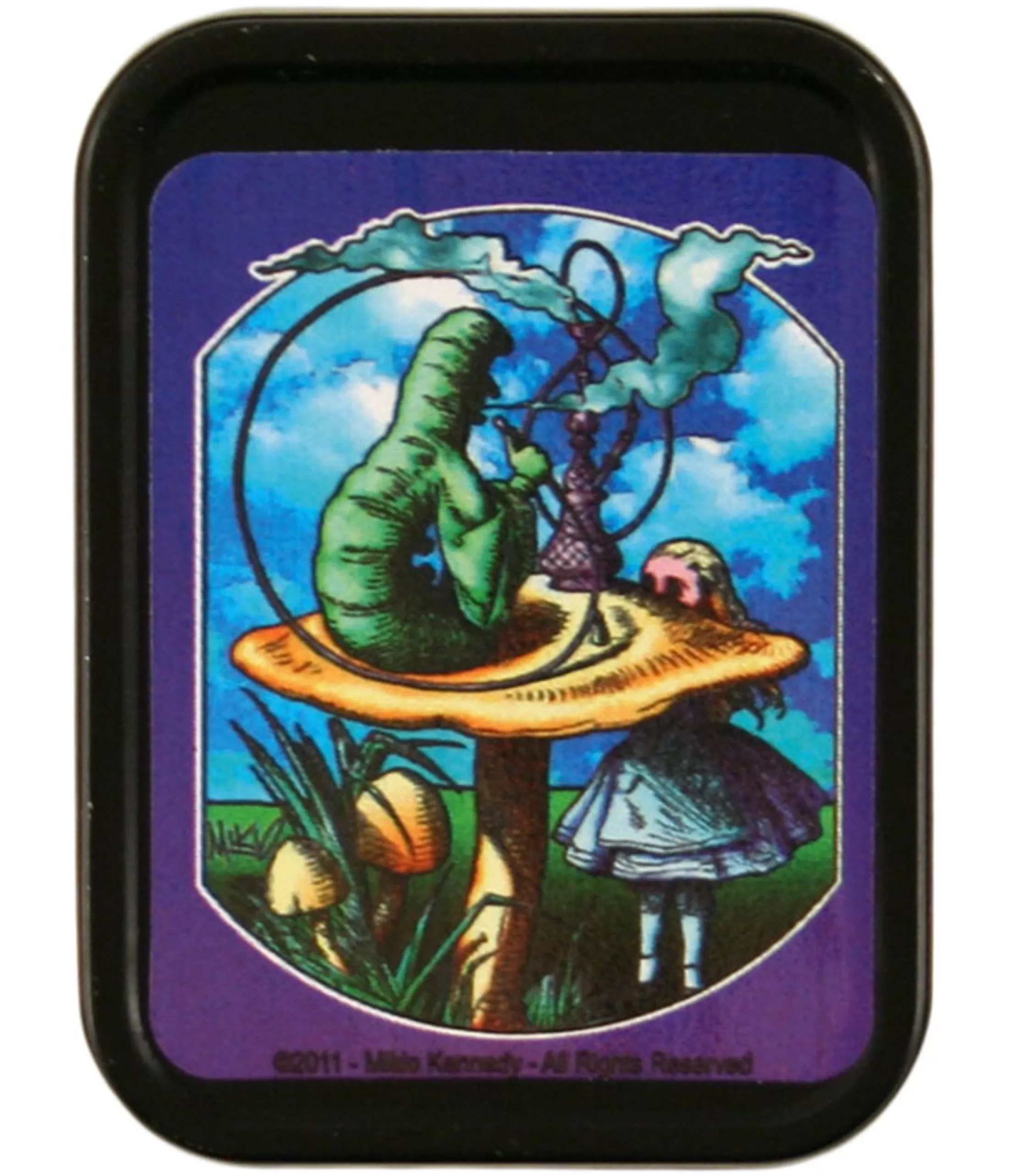 Light Fantasy<Liquid Blue Alice & Caterpillar Stash Tin