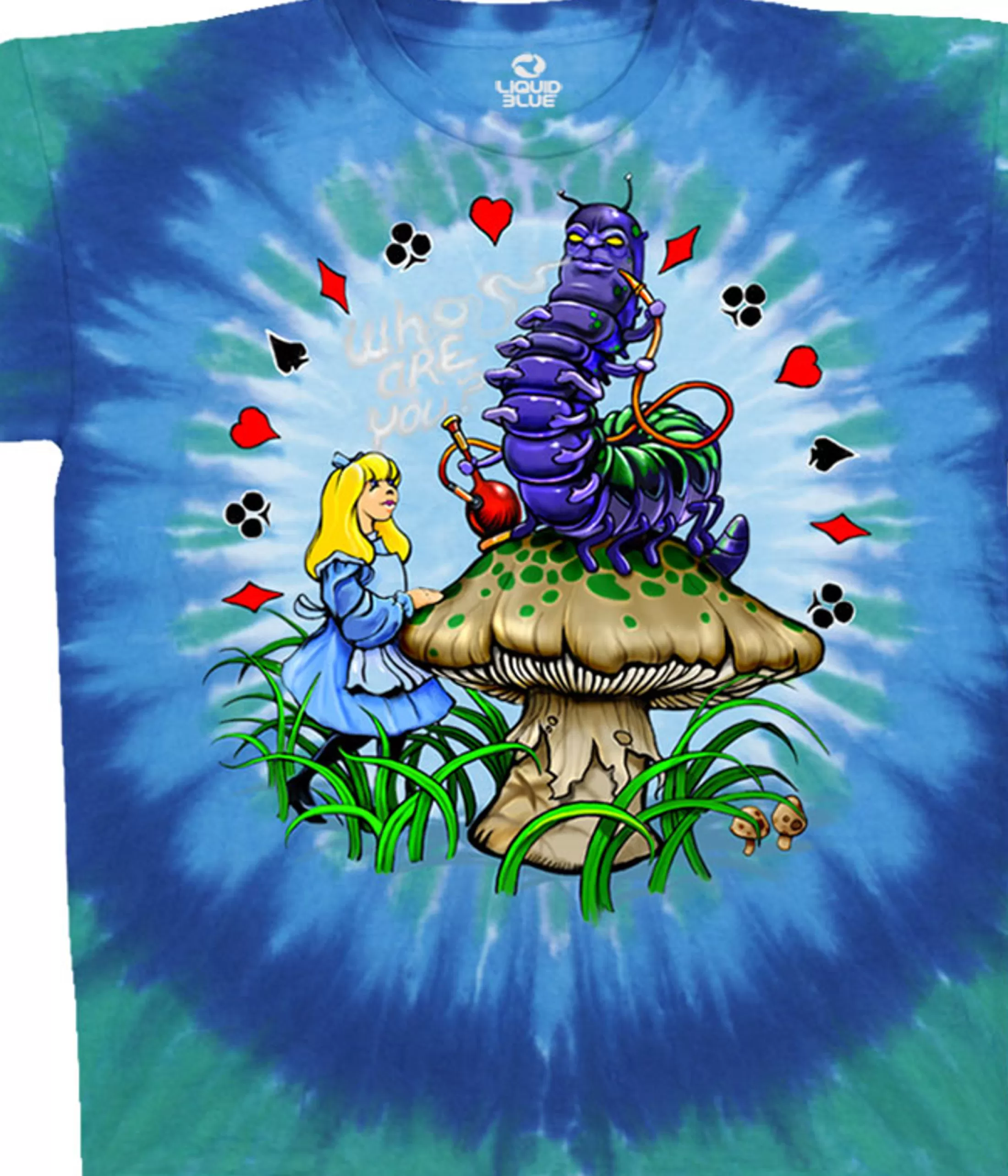 T-Shirt | Light Fantasy<Liquid Blue Alice And Caterpillar Tie-Dye T-Shirt