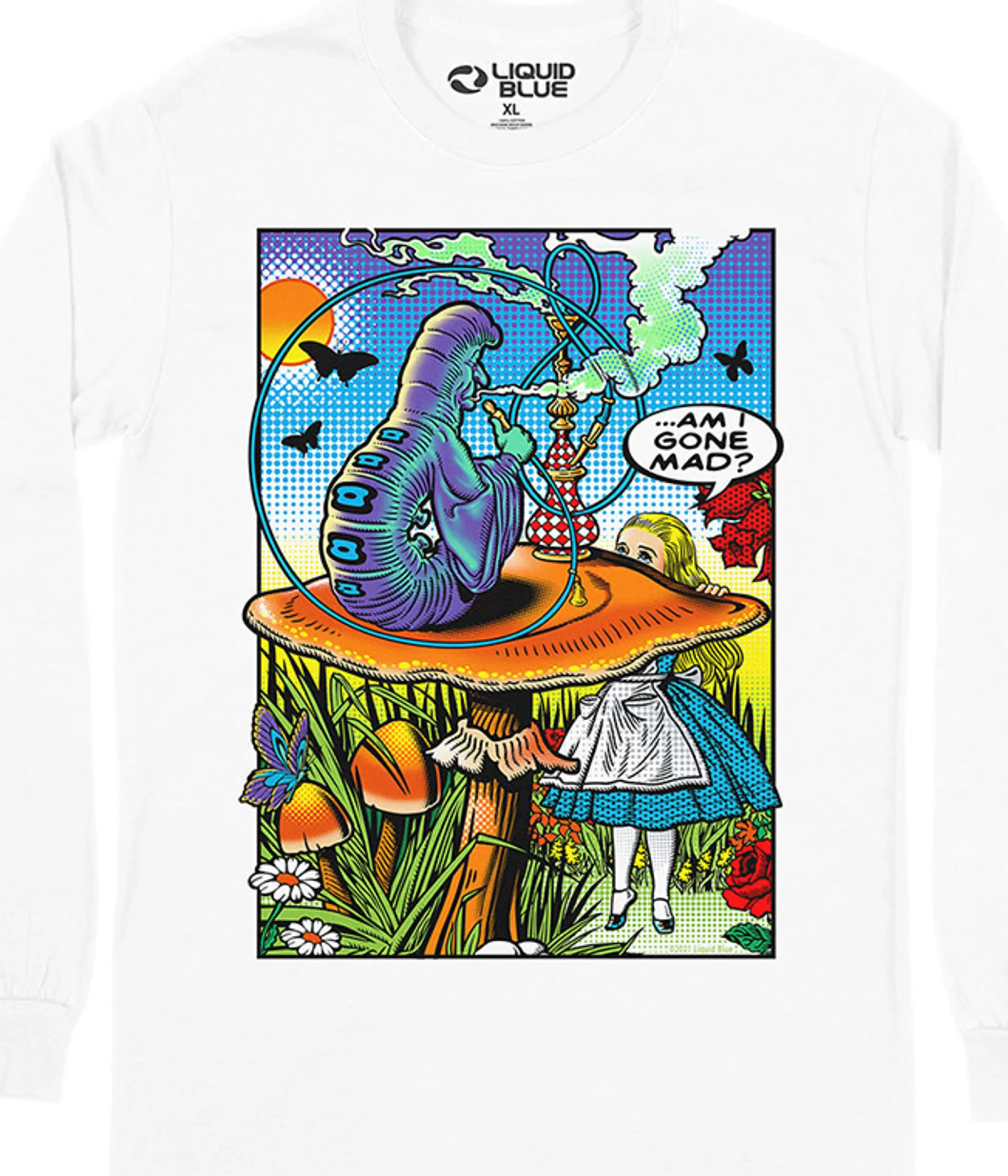 Long Sleeve | Light Fantasy<Liquid Blue Alice Pop Art Long Sleeve T-Shirt