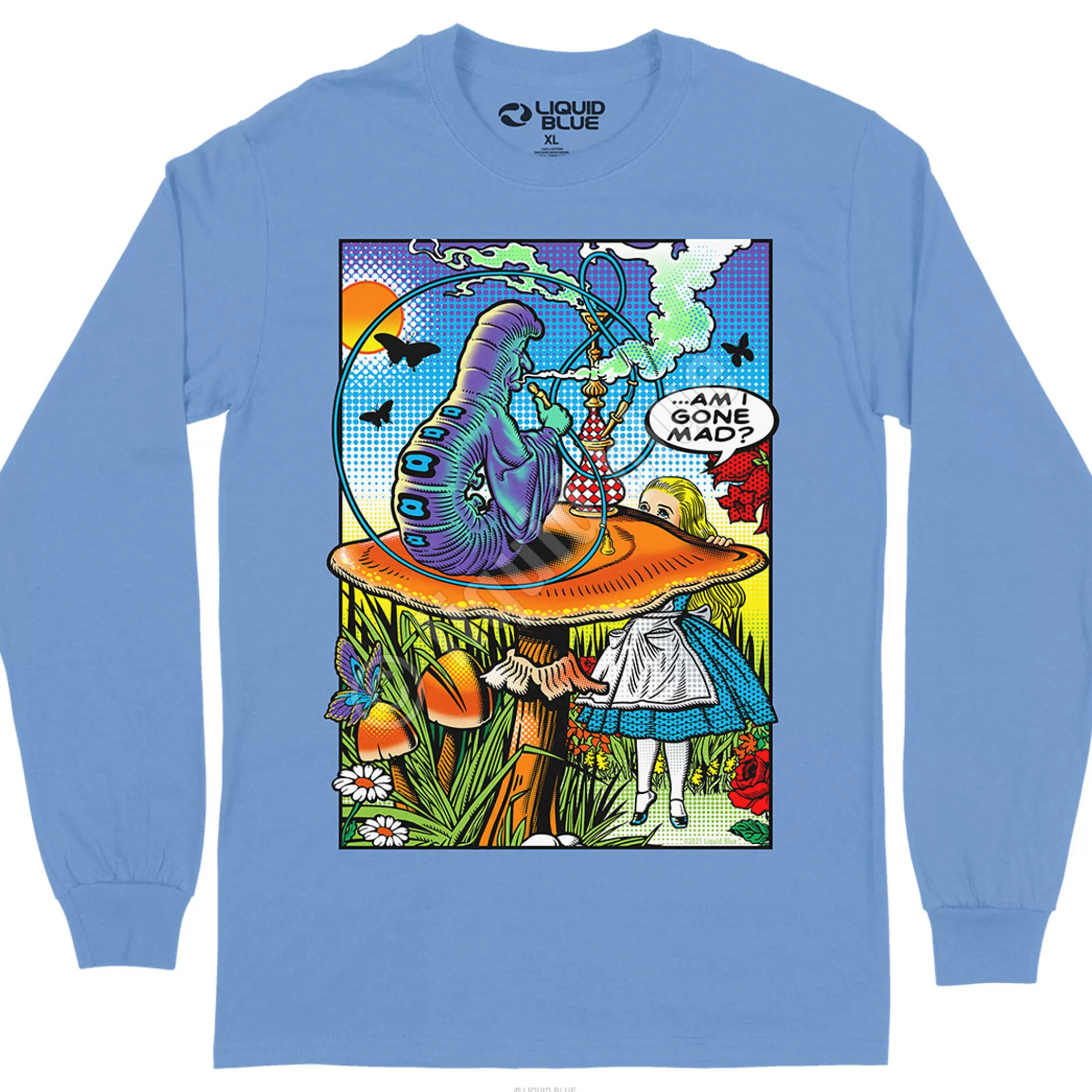 Long Sleeve | Light Fantasy<Liquid Blue Alice Pop Art Long Sleeve T-Shirt