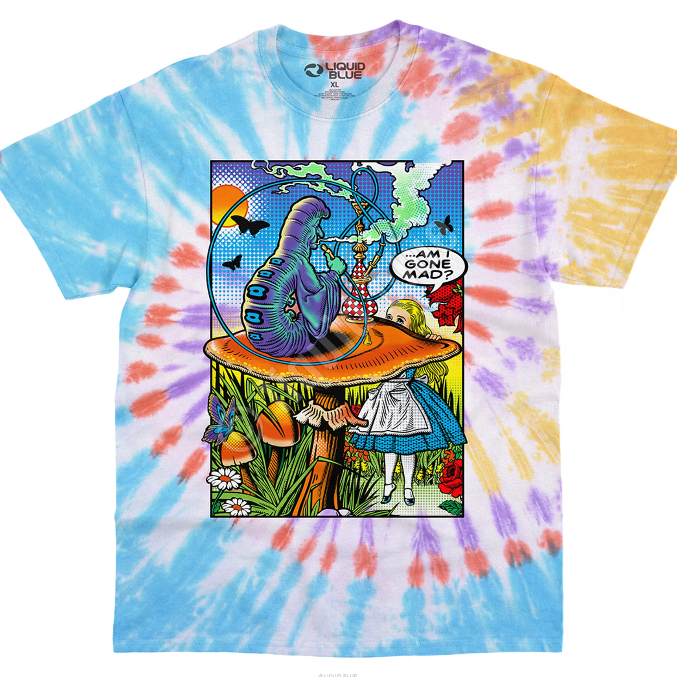 T-Shirt | Light Fantasy<Liquid Blue Alice Pop Art Tie-Dye T-Shirt