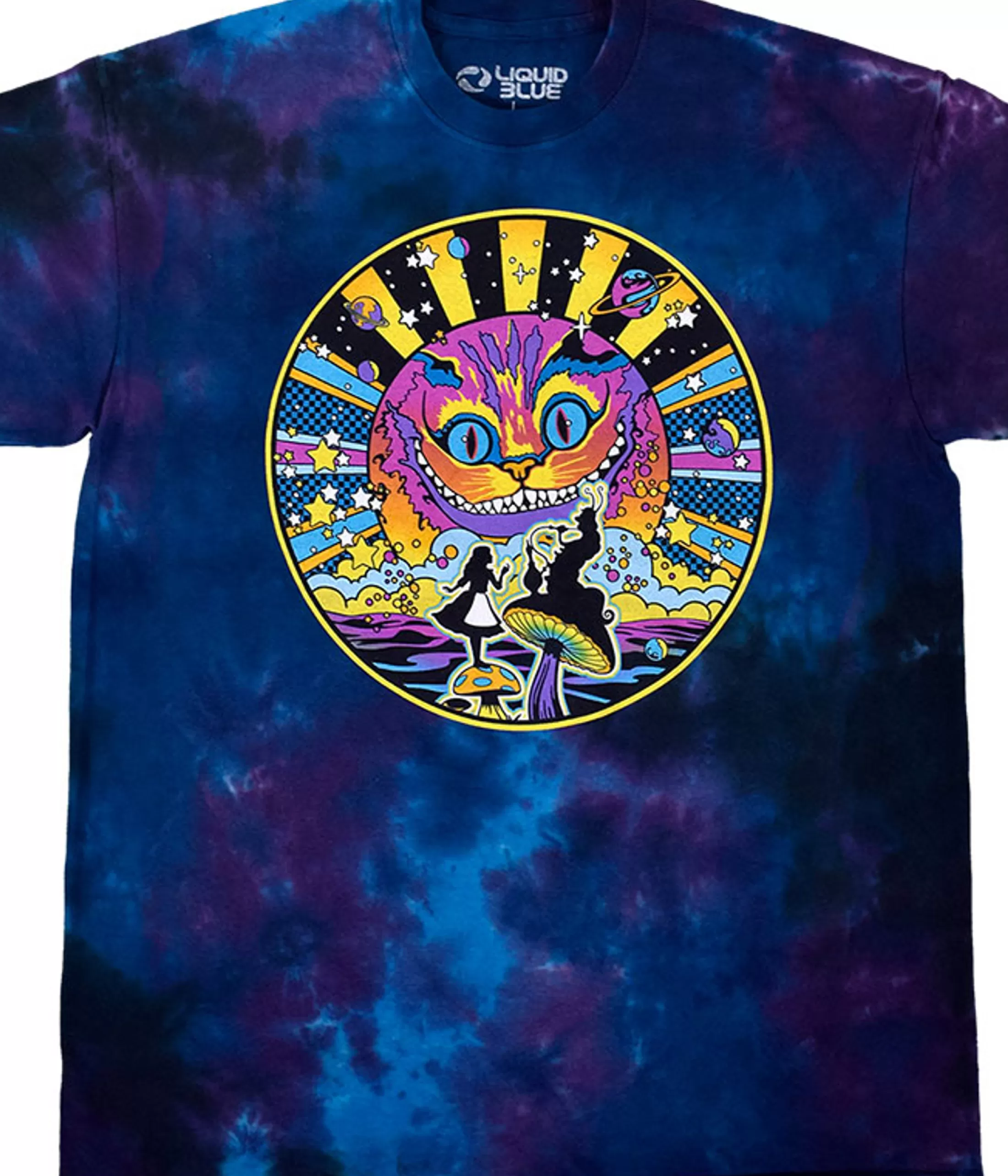 T-Shirt | Light Fantasy<Liquid Blue Alice Silhouette Tie-Dye T-Shirt