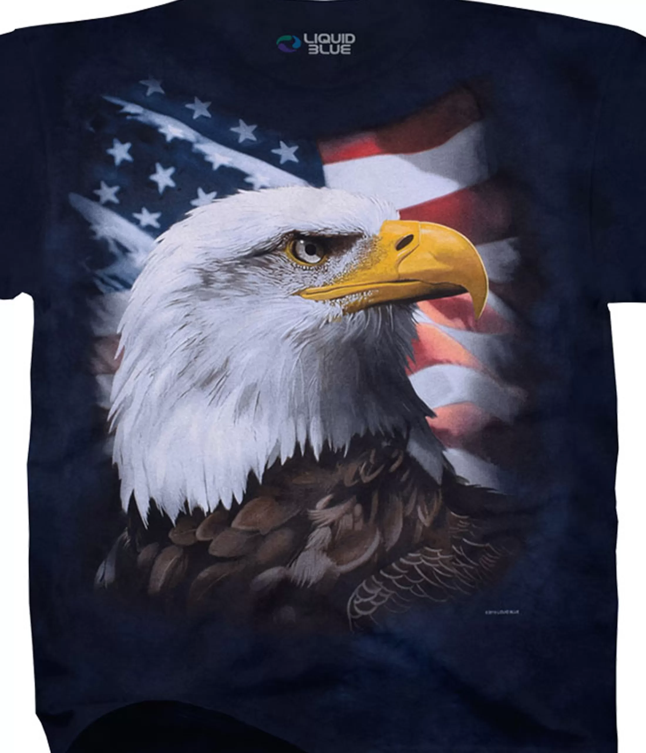 T-Shirt | Americana<Liquid Blue American Bald Eagle Tie-Dye T-Shirt