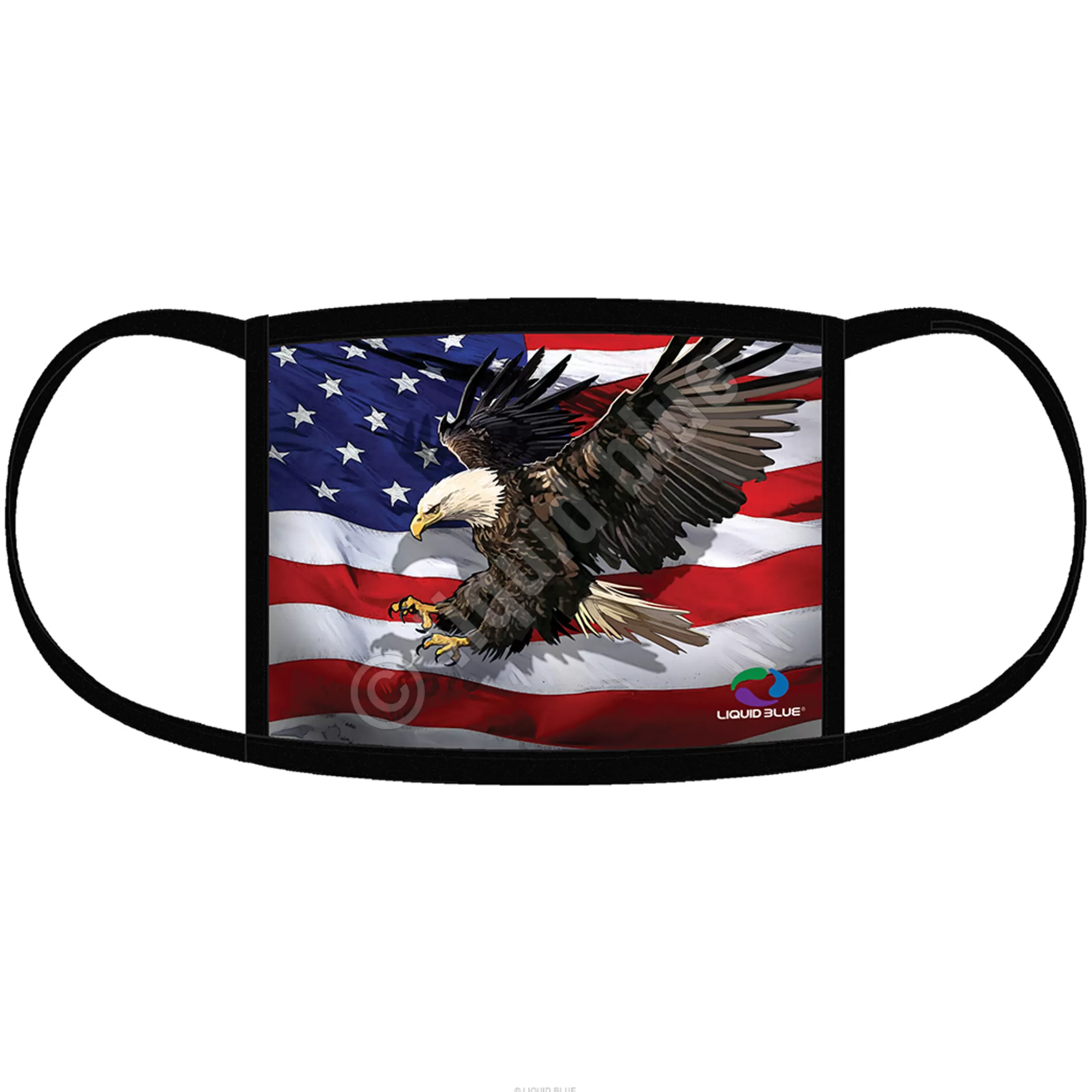 Face Coverings | Liquid Blue<Liquid Blue American Eagle Flag Face Covering