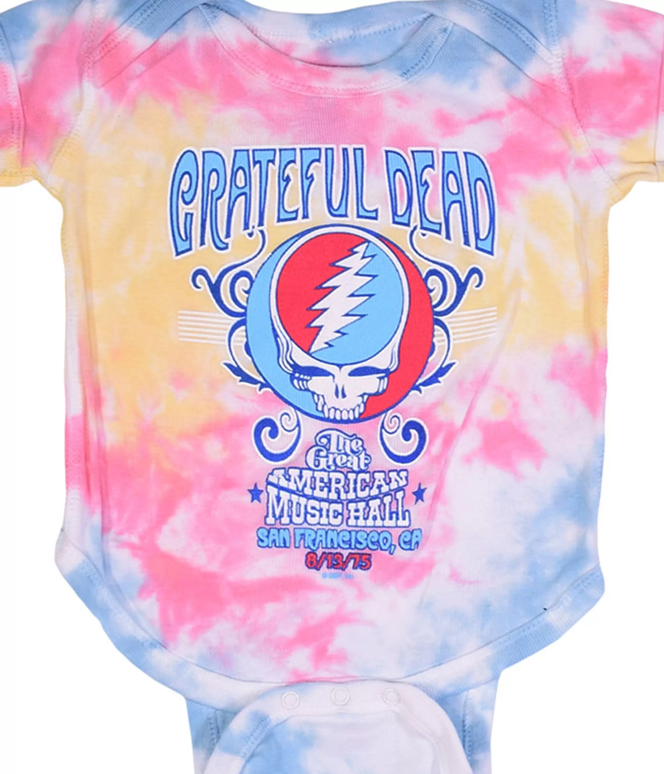 Onesies | Grateful Dead<Liquid Blue American Music Hall Spiral Tie-Dye Onesie