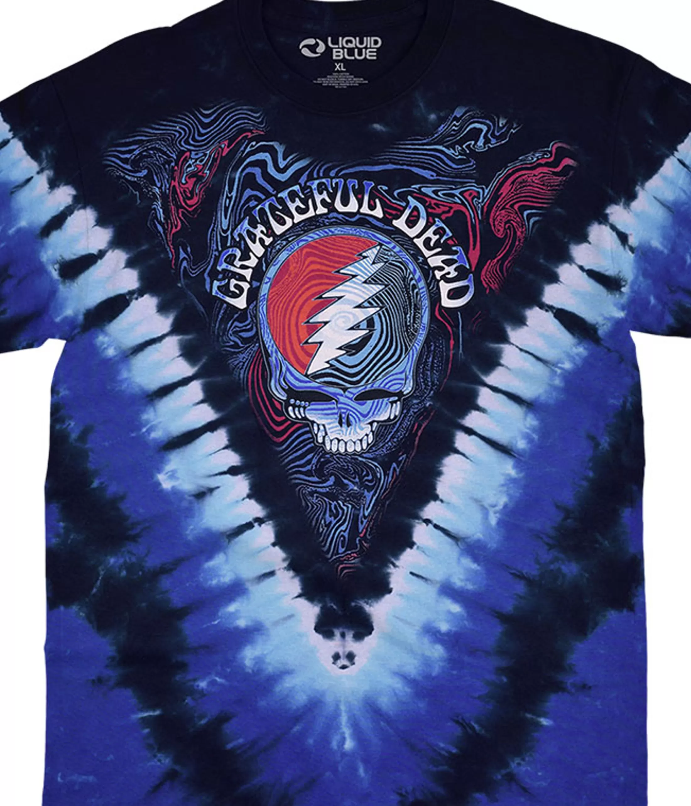 T-Shirt | Grateful Dead<Liquid Blue American Ripple Tie-Dye T-Shirt