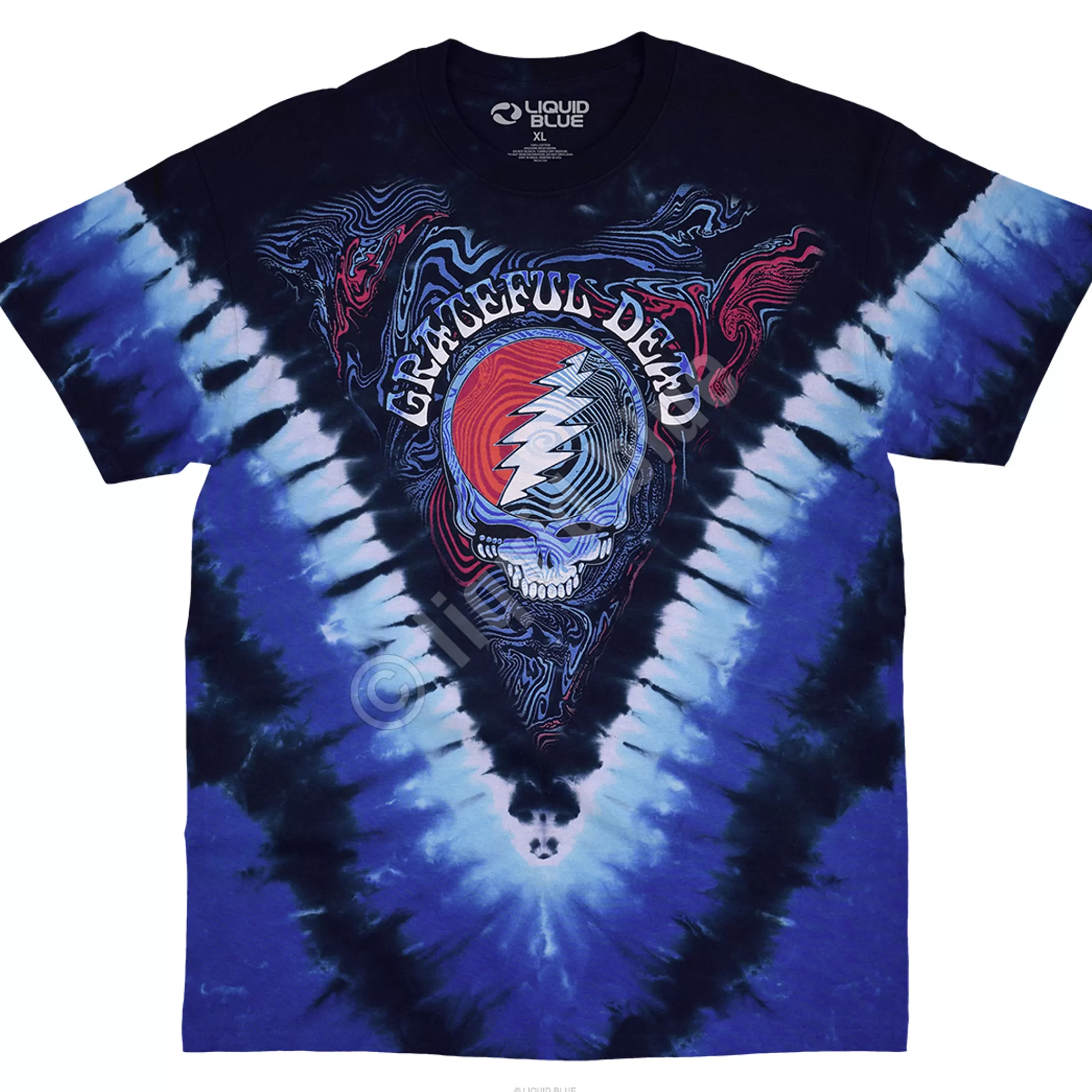 T-Shirt | Grateful Dead<Liquid Blue American Ripple Tie-Dye T-Shirt