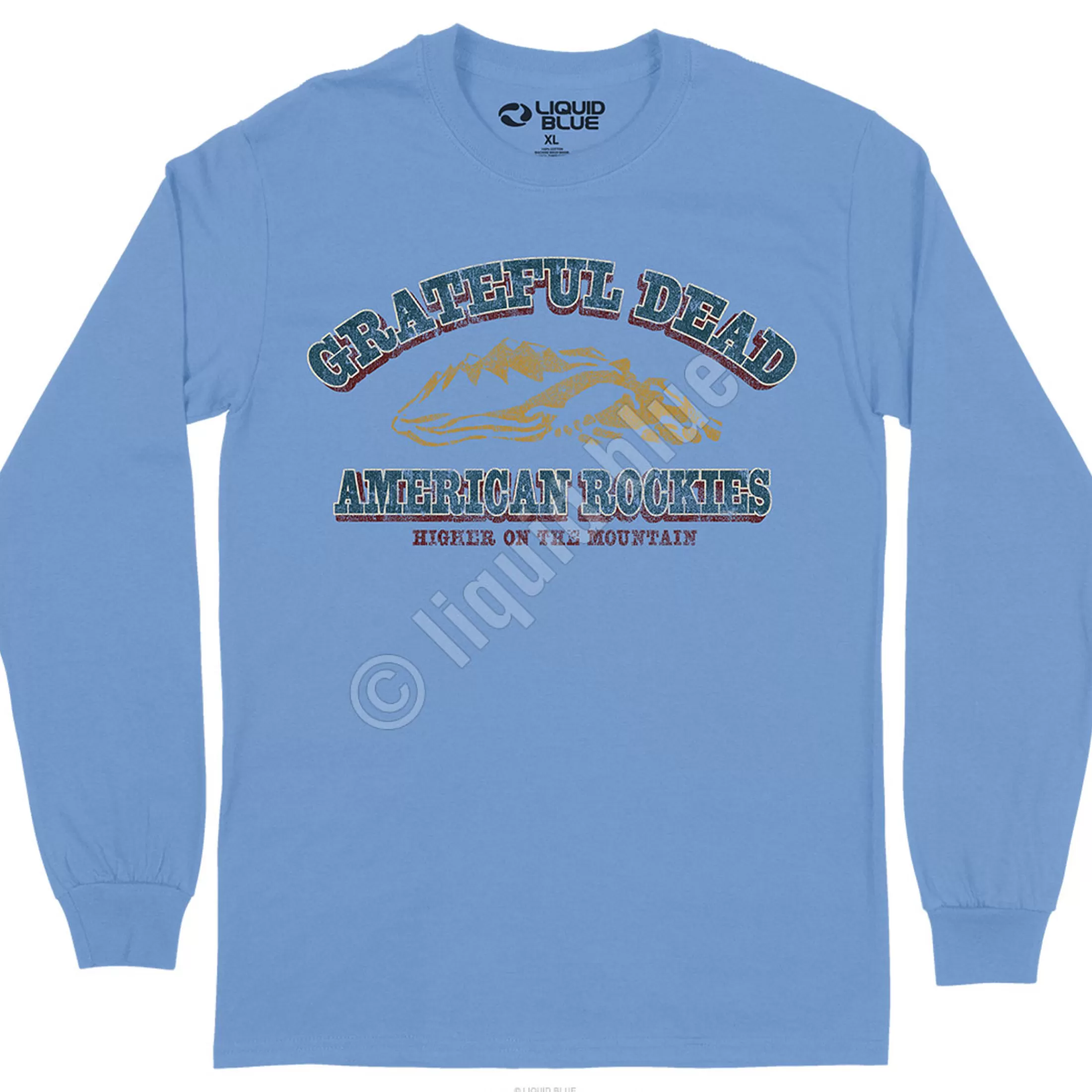 Long Sleeve | Grateful Dead<Liquid Blue American Rockies Long Sleeve T-Shirt