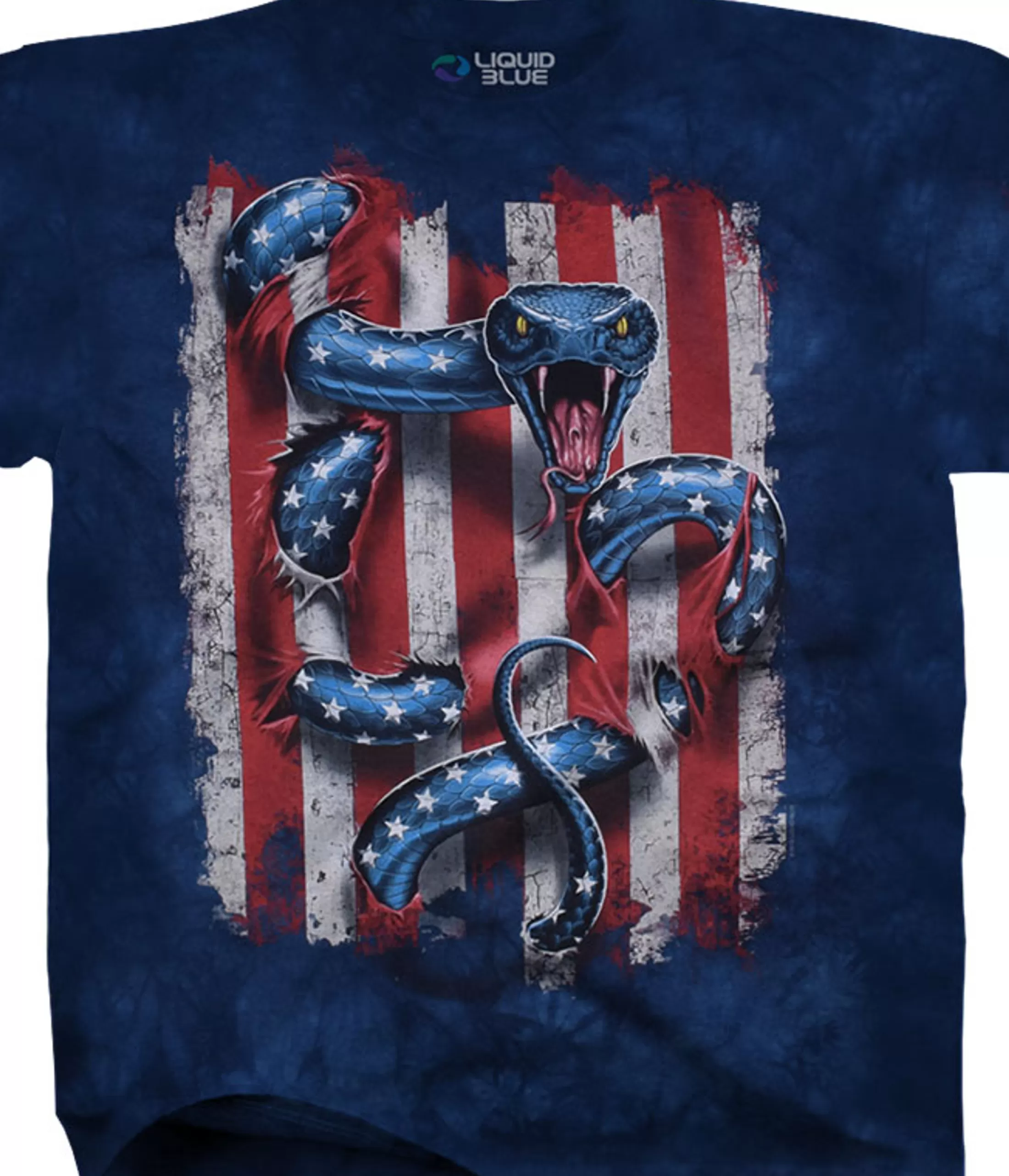 T-Shirt | American Wildlife<Liquid Blue American Serpent Tie-Dye T-Shirt