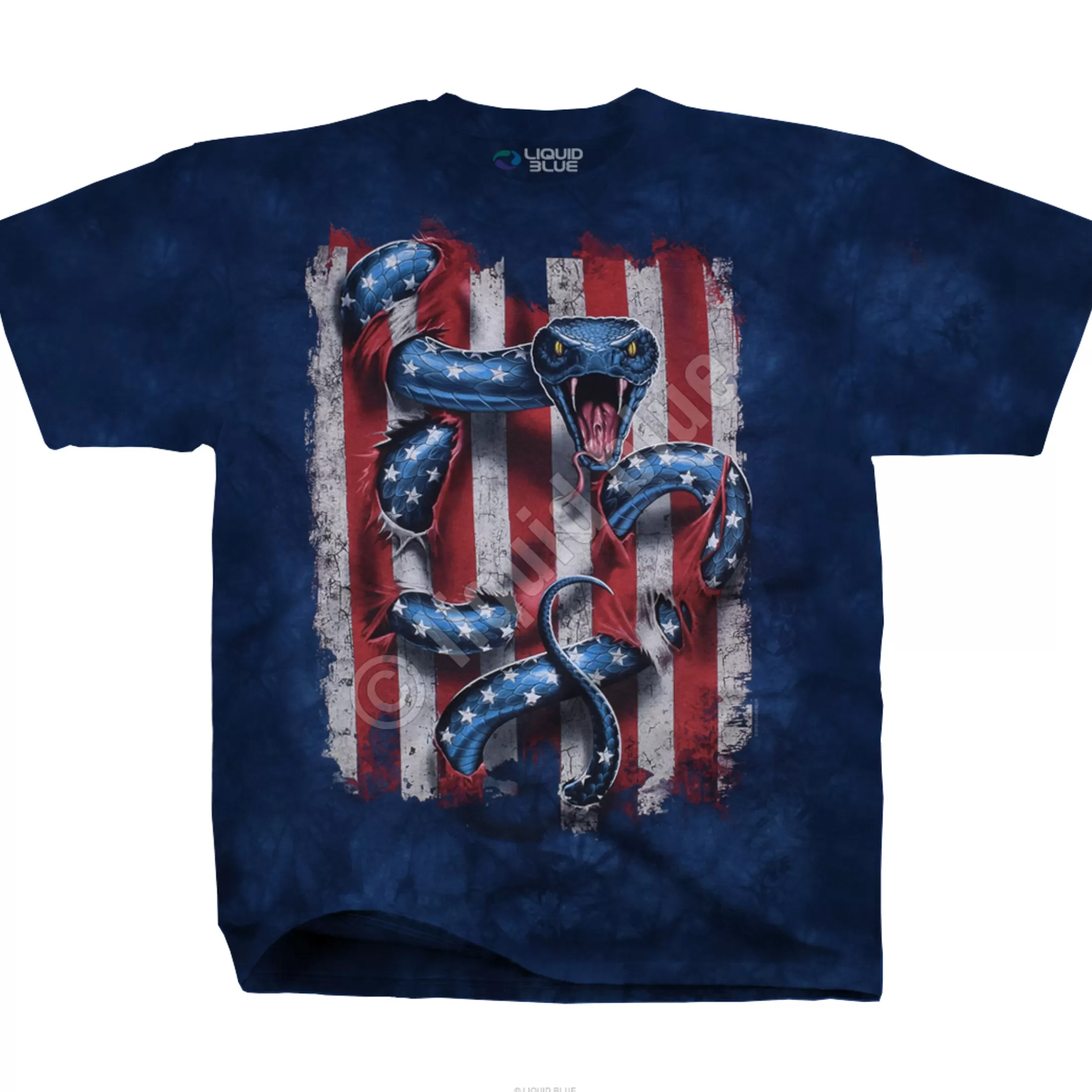 T-Shirt | American Wildlife<Liquid Blue American Serpent Tie-Dye T-Shirt