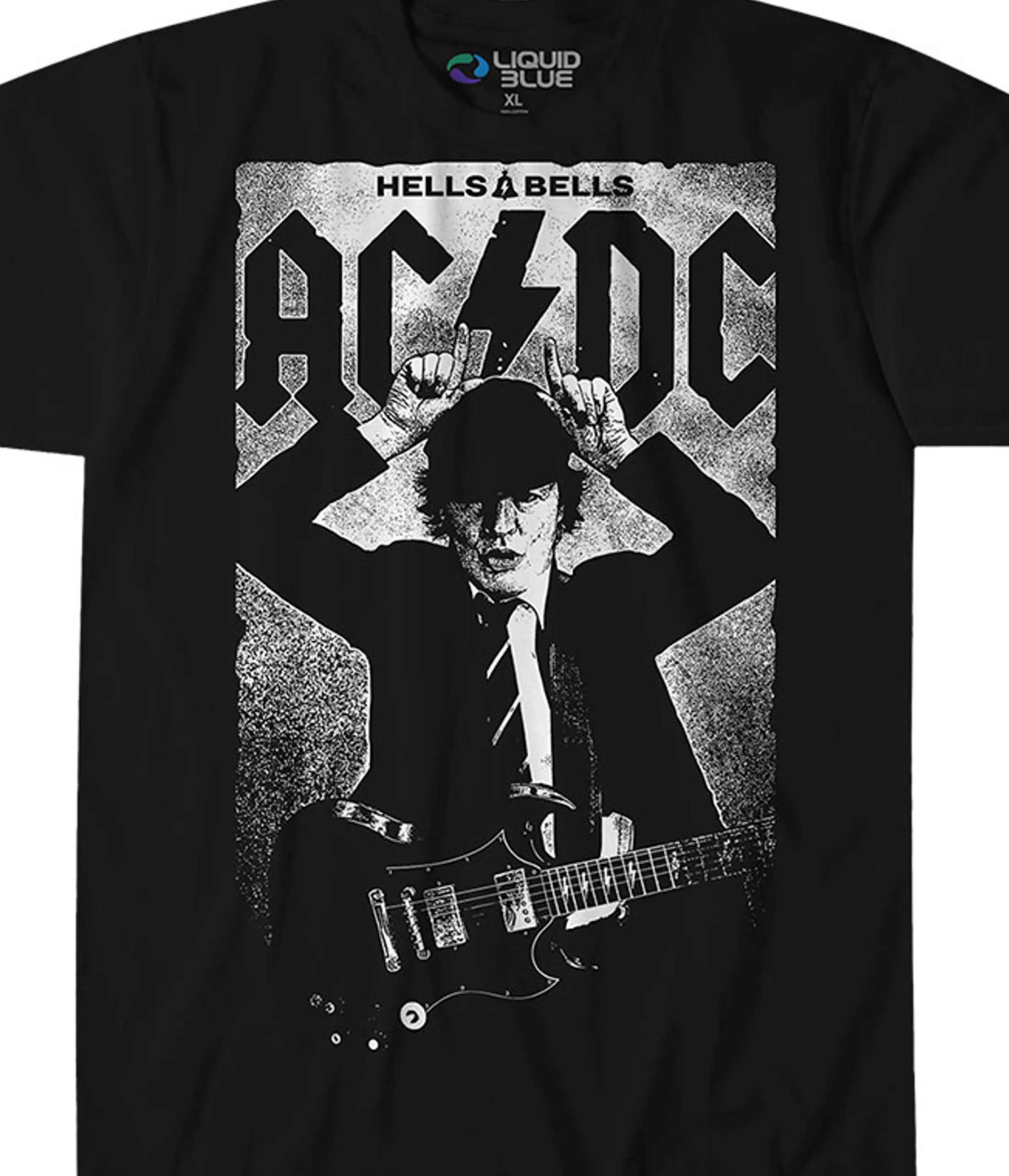 T-Shirt | Ac-Dc<Liquid Blue Angus Poster Black T-Shirt