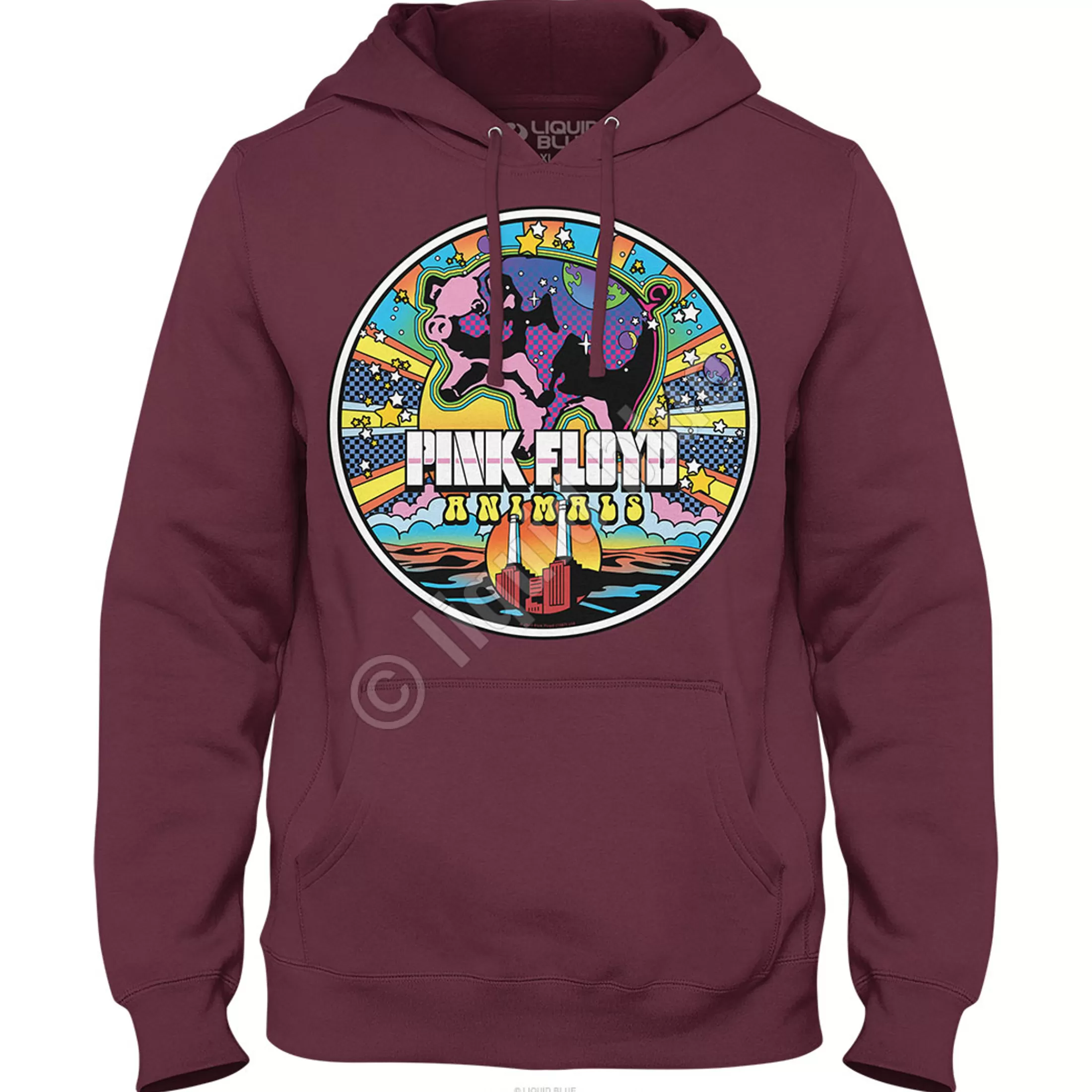 Hoodie | Pink Floyd<Liquid Blue Animals Mod Hoodie