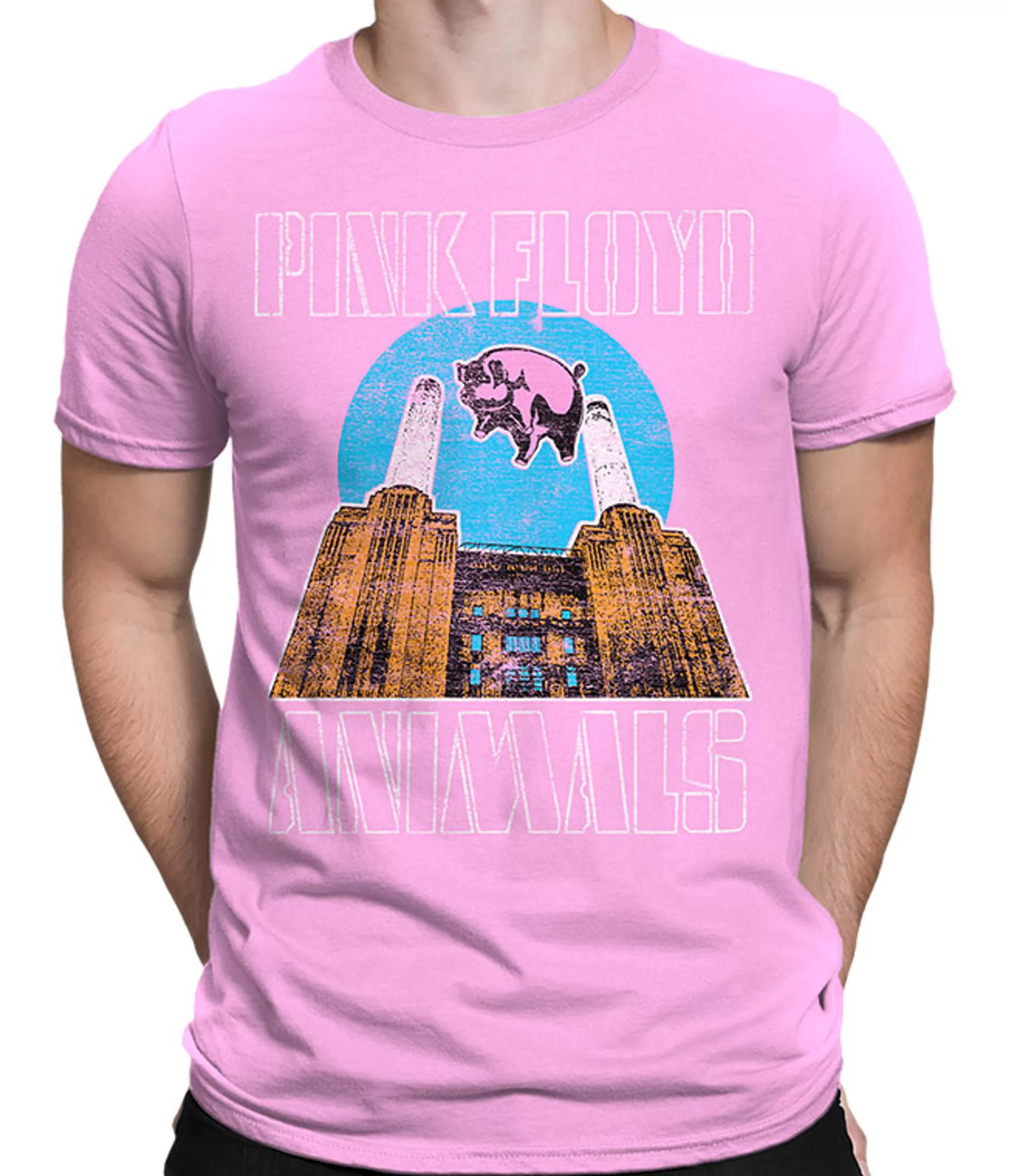 T-Shirt | Pink Floyd<Liquid Blue Animals Pink T-Shirt