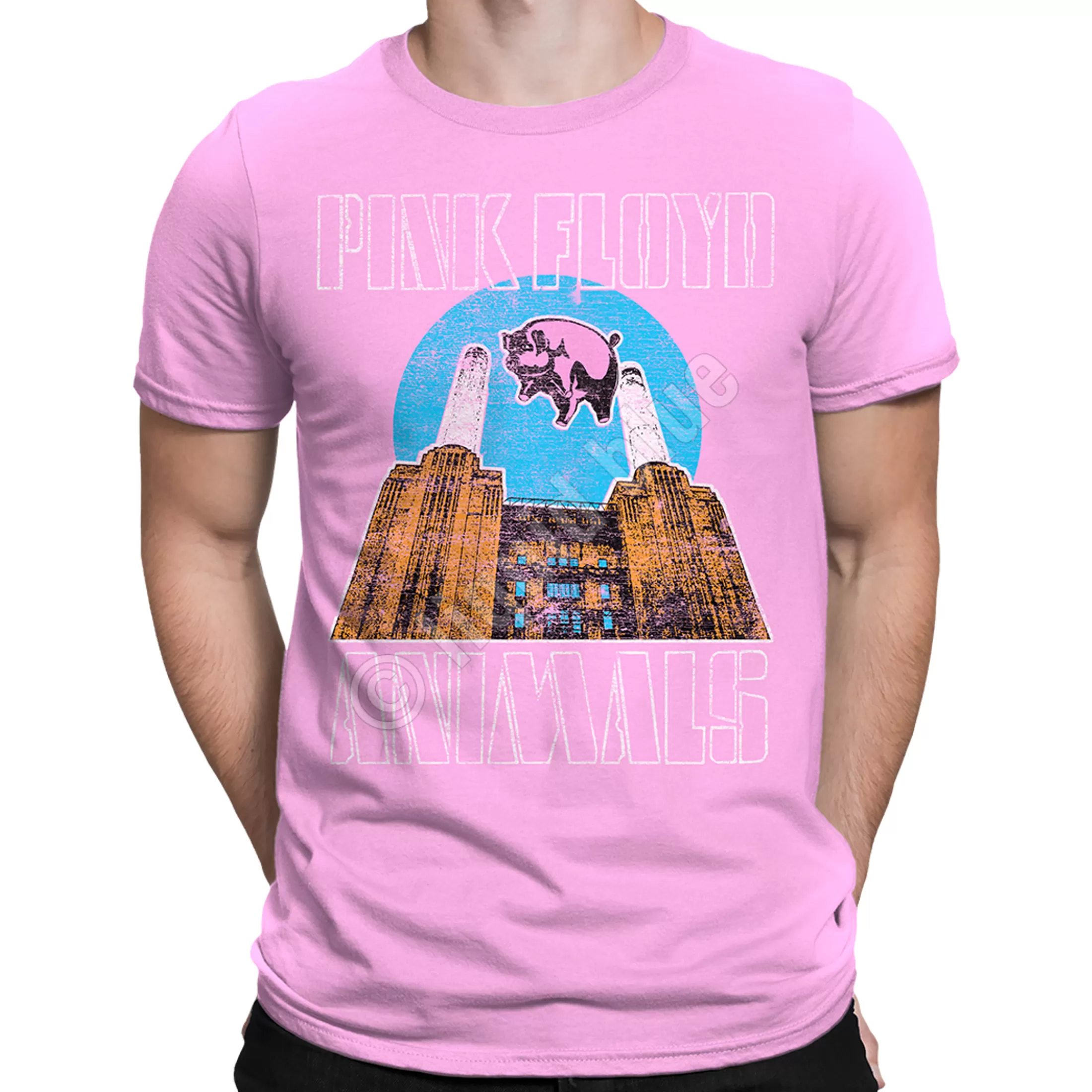 T-Shirt | Pink Floyd<Liquid Blue Animals Pink T-Shirt