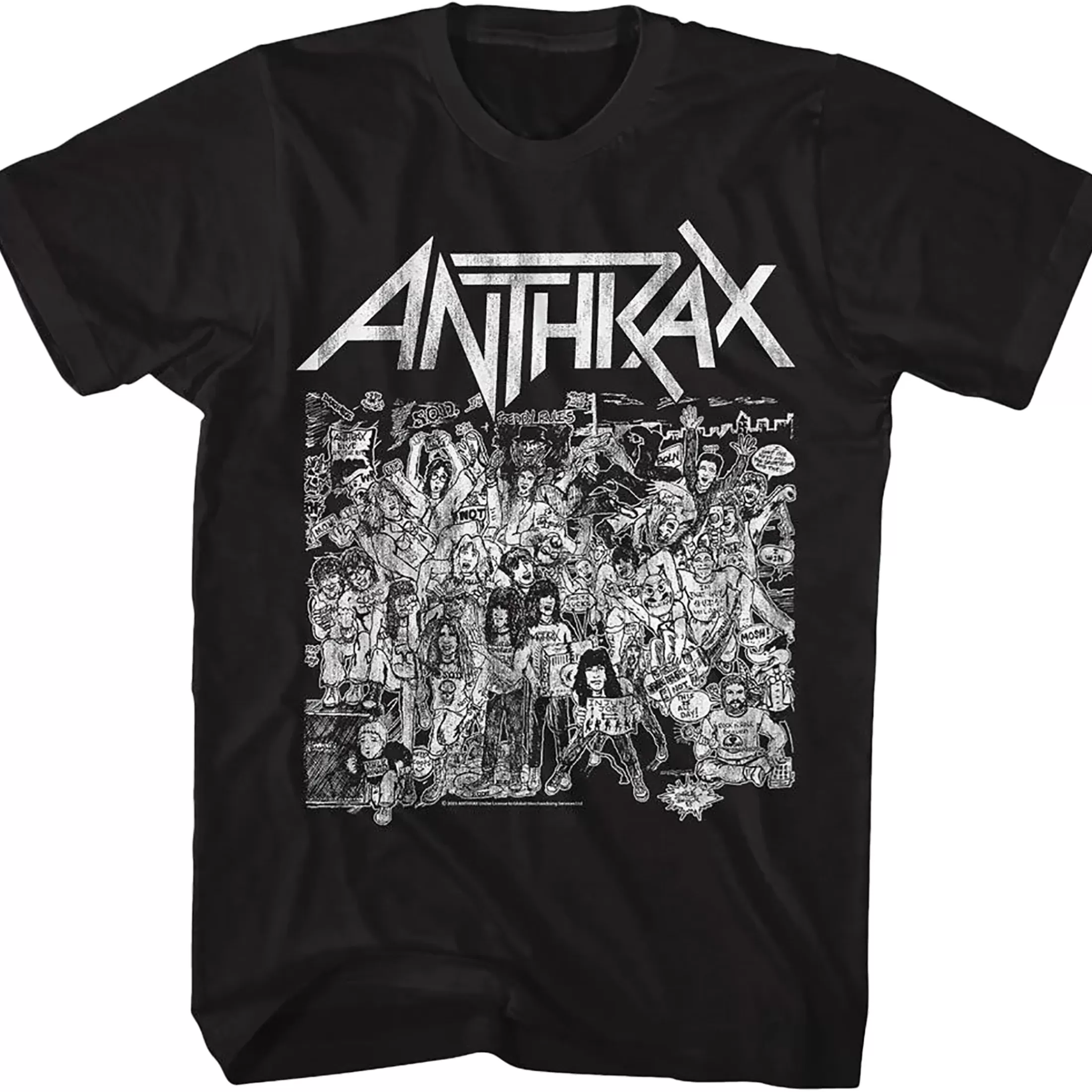 T-Shirt | Anthrax<Liquid Blue Anthrax No Frills Tan T-Shirt