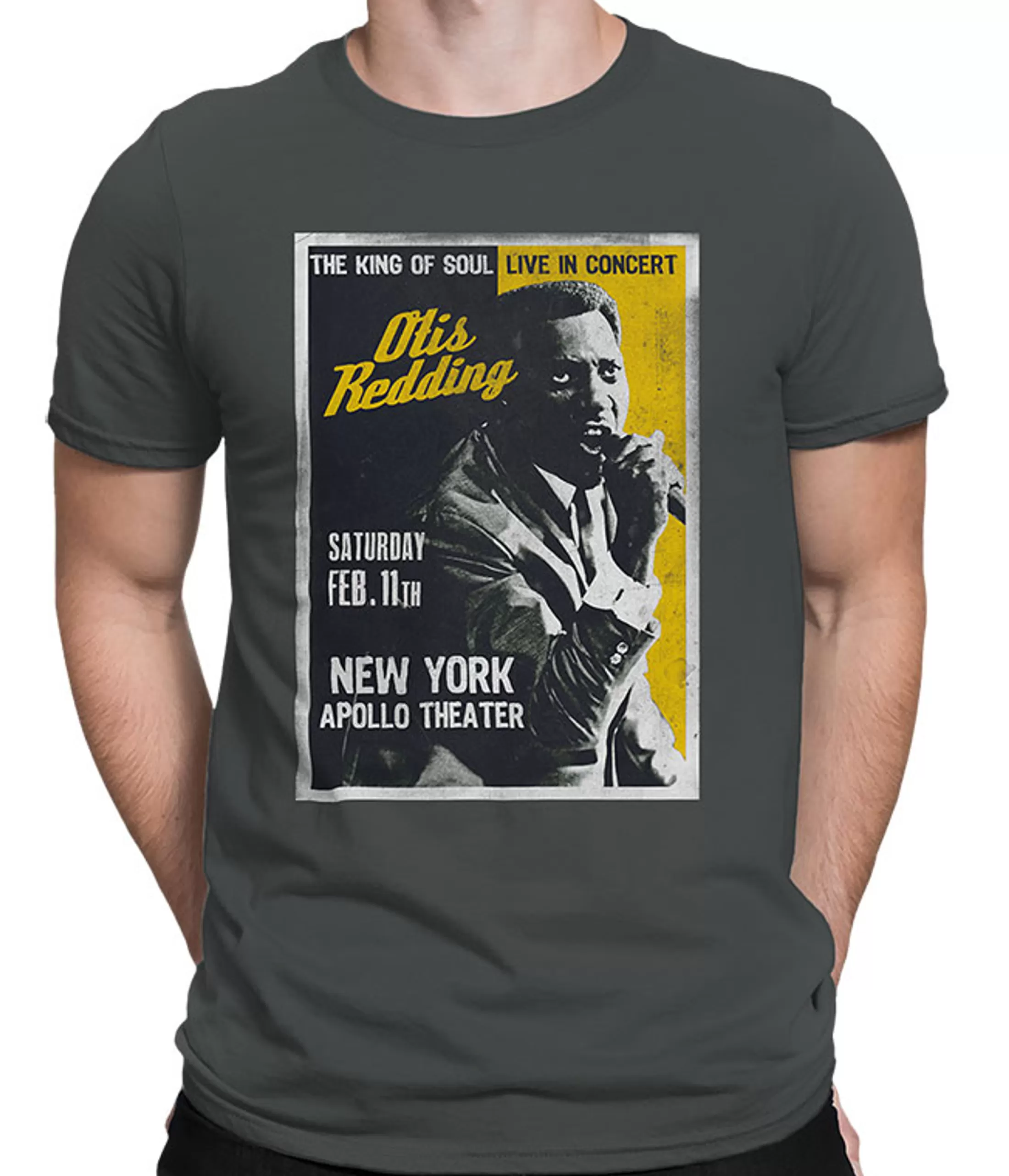 Athletic T-Shirt | Otis Redding<Liquid Blue Apollo Theatre Grey Athletic T-Shirt