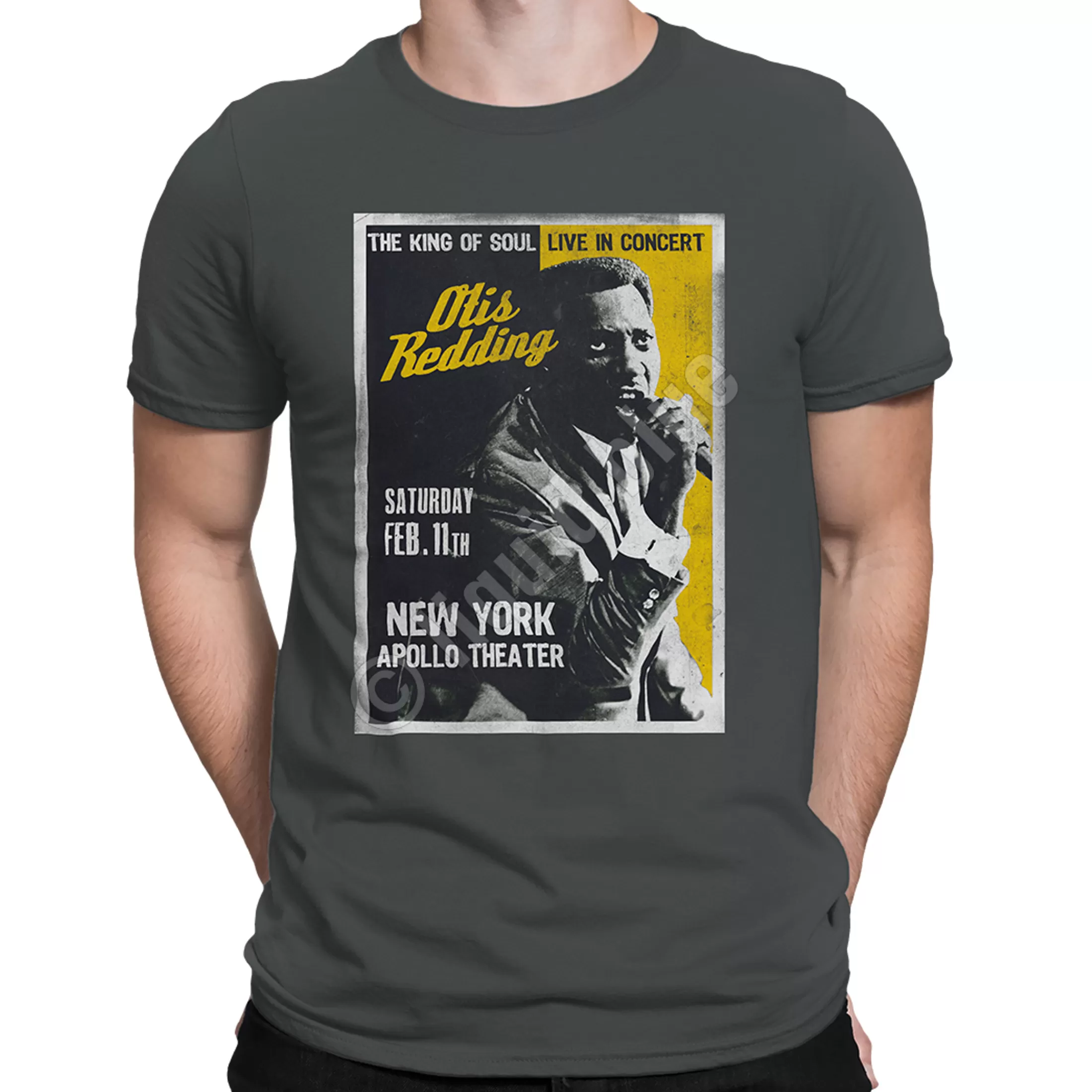 Athletic T-Shirt | Otis Redding<Liquid Blue Apollo Theatre Grey Athletic T-Shirt