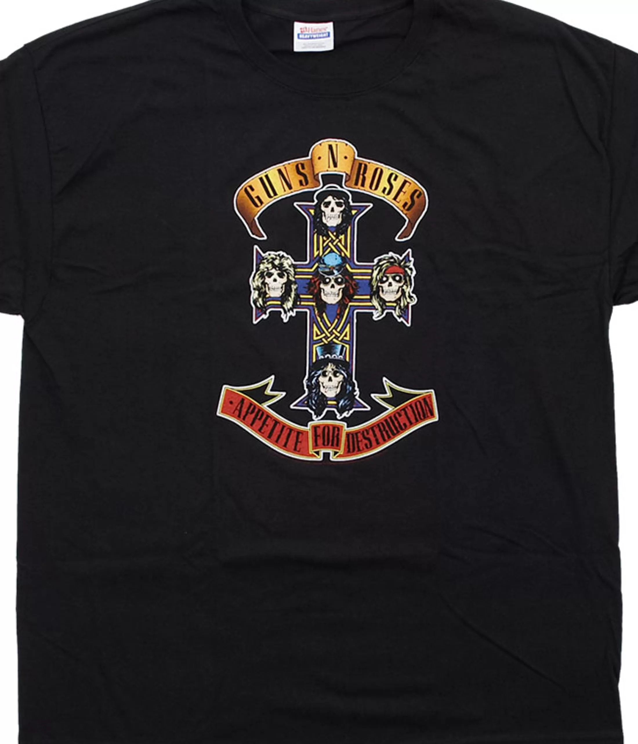 T-Shirt | Guns N Roses<Liquid Blue Appetite For Destruction Black T-Shirt