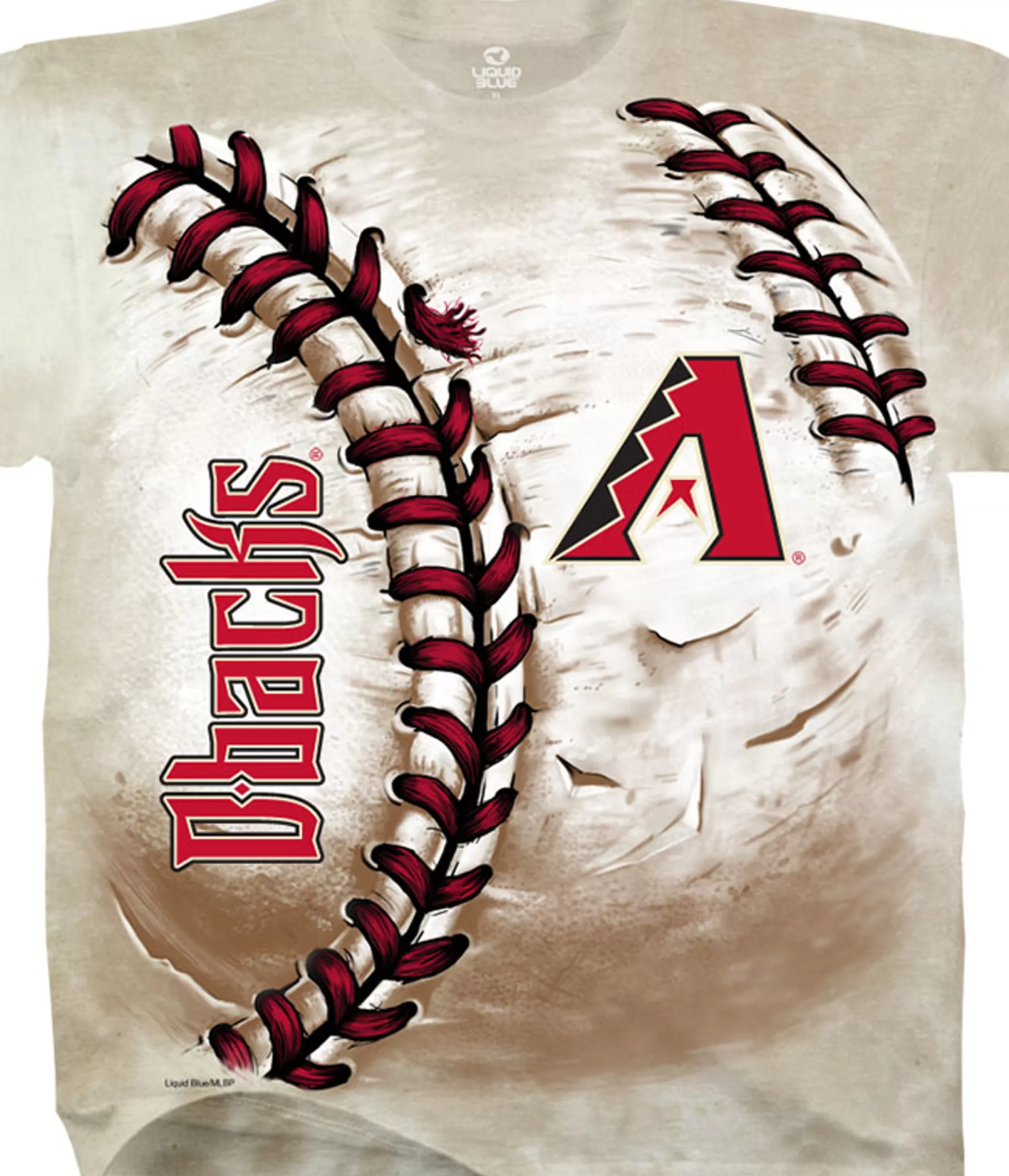 T-Shirt | Arizona Diamondbacks<Liquid Blue Arizona Diamondbacks Hardball Tie-Dye T-Shirt