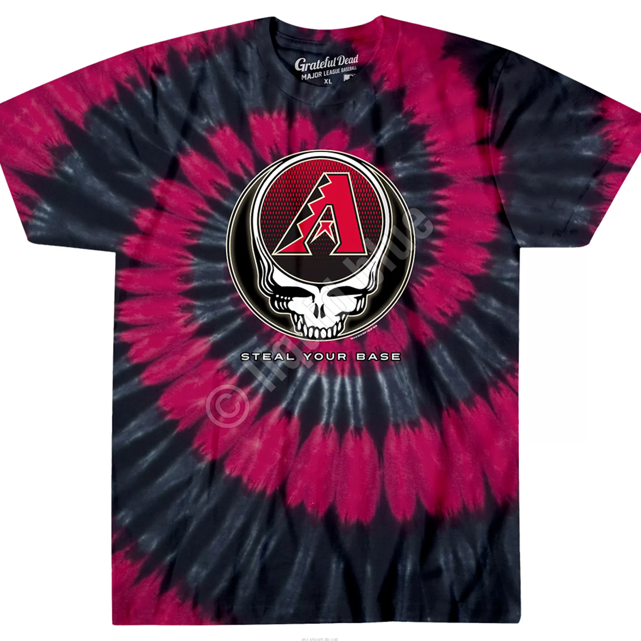 T-Shirt | Arizona Diamondbacks<Liquid Blue Arizona Diamondbacks Steal Your Base Tie-Dye T-Shirt