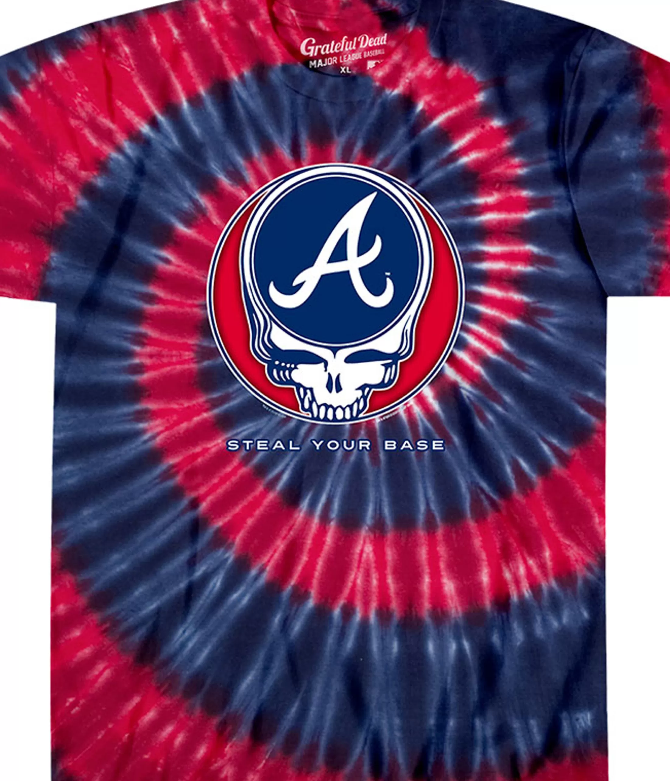 T-Shirt | Atlanta Braves<Liquid Blue Atlanta Braves Steal Your Base Tie-Dye T-Shirt