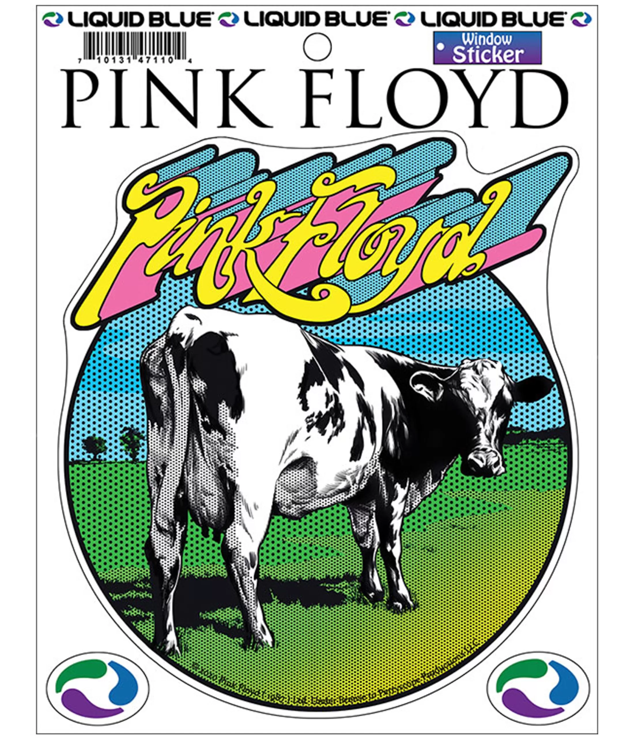 Pink Floyd<Liquid Blue Atom Heart Mother Window Sticker