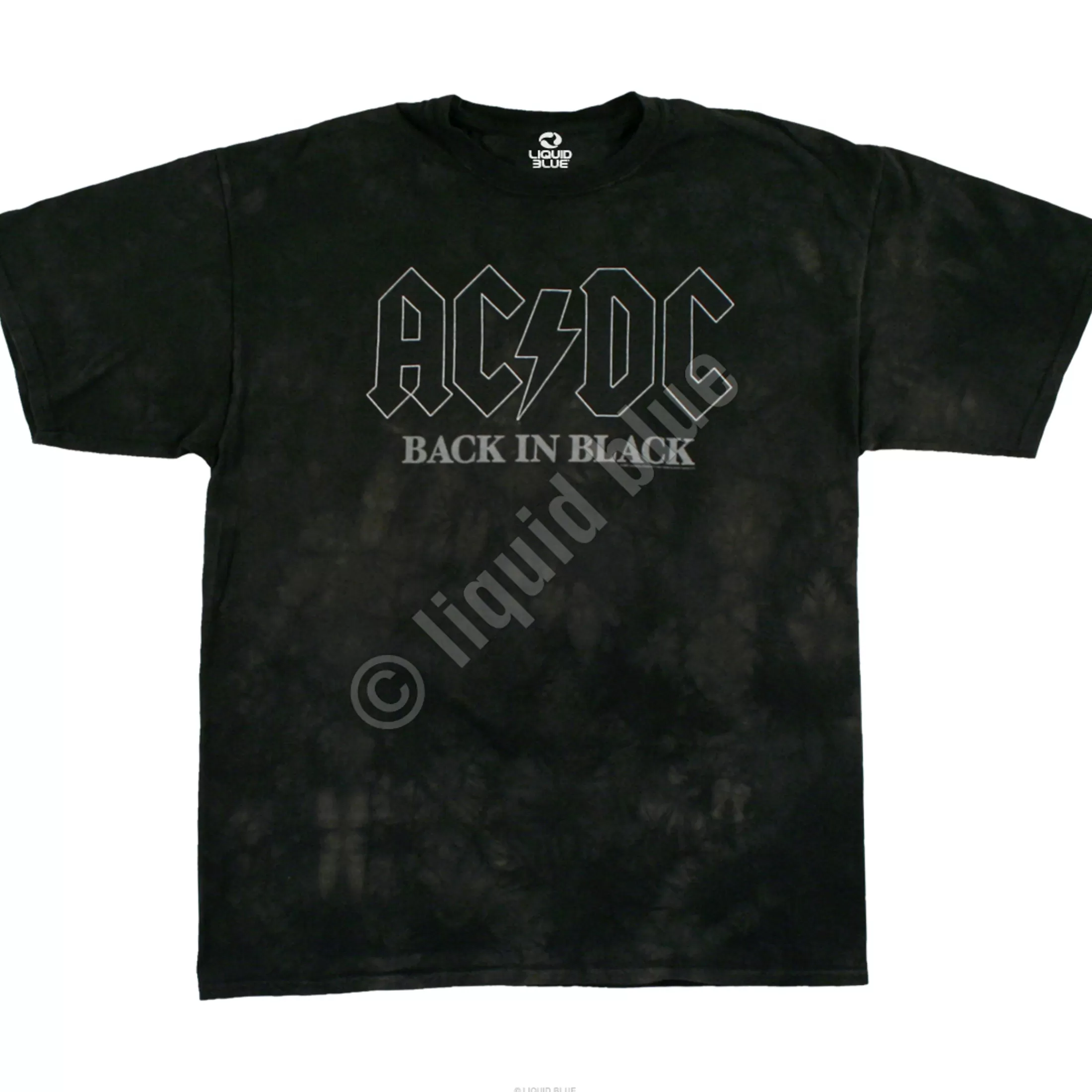 T-Shirt | Ac-Dc<Liquid Blue Back In Black Tie-Dye T-Shirt