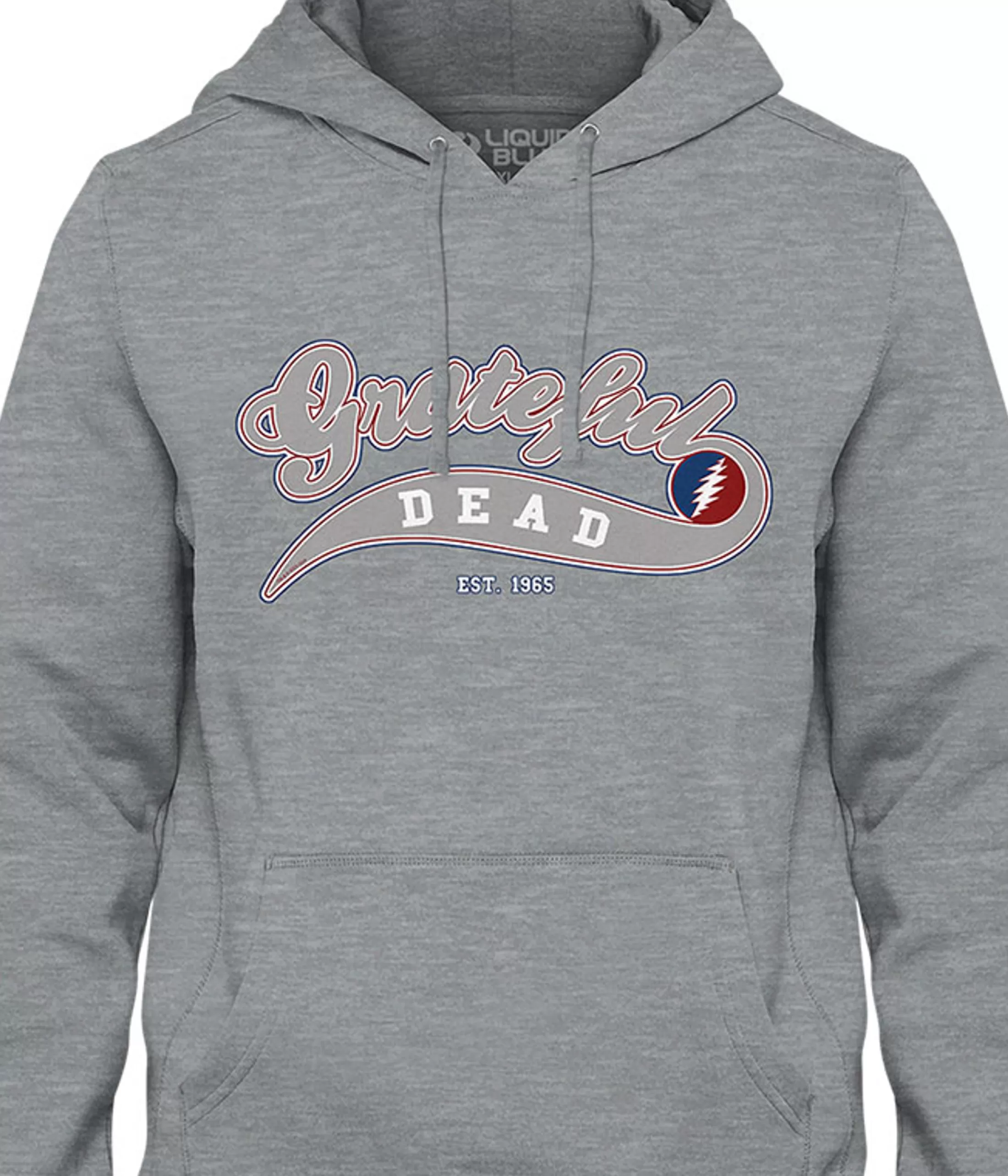 Hoodie | Baseball<Liquid Blue Ballpark Grey Hoodie