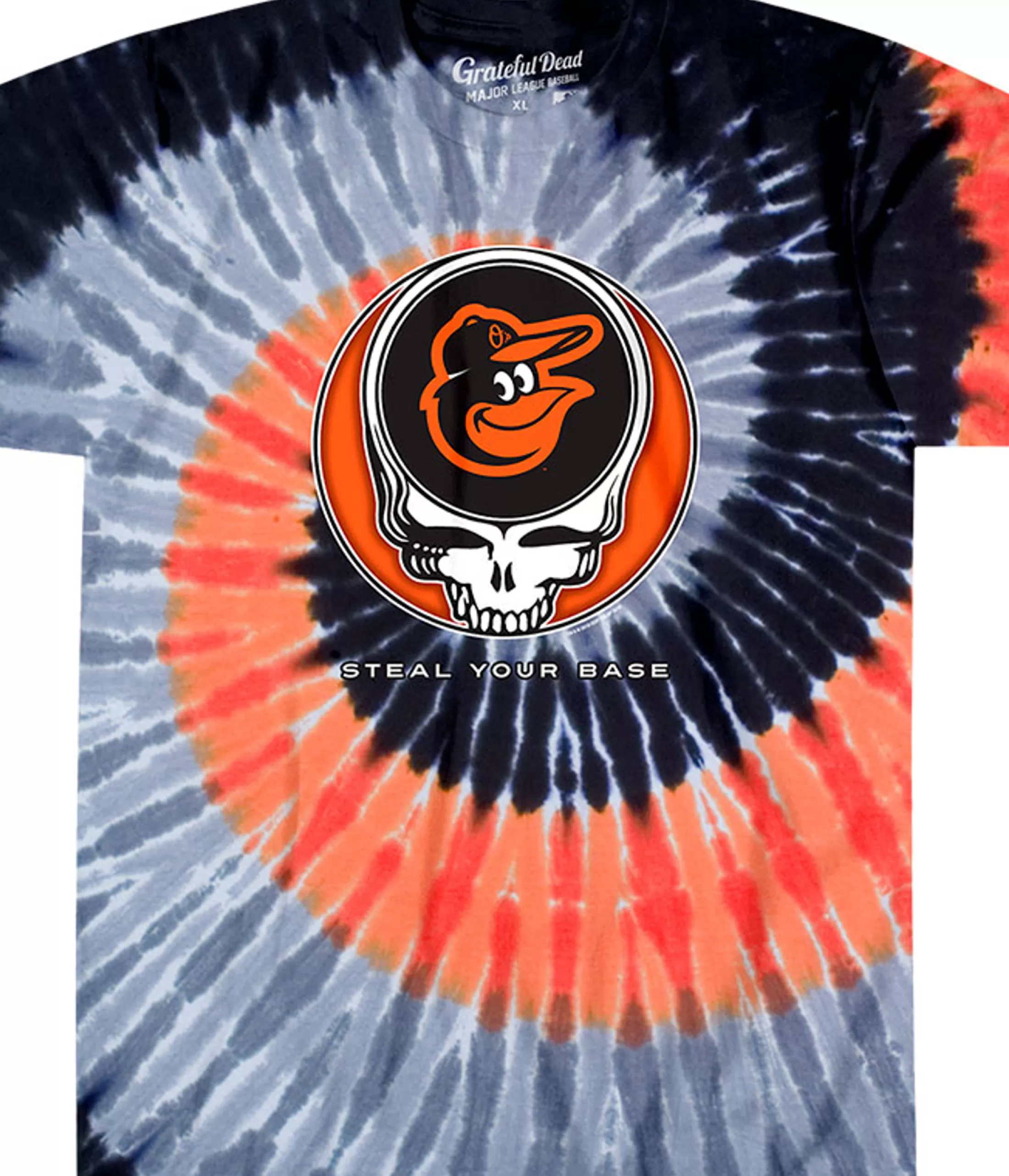 T-Shirt | Baltimore Orioles<Liquid Blue Baltimore Orioles Steal Your Base Tie-Dye T-Shirt