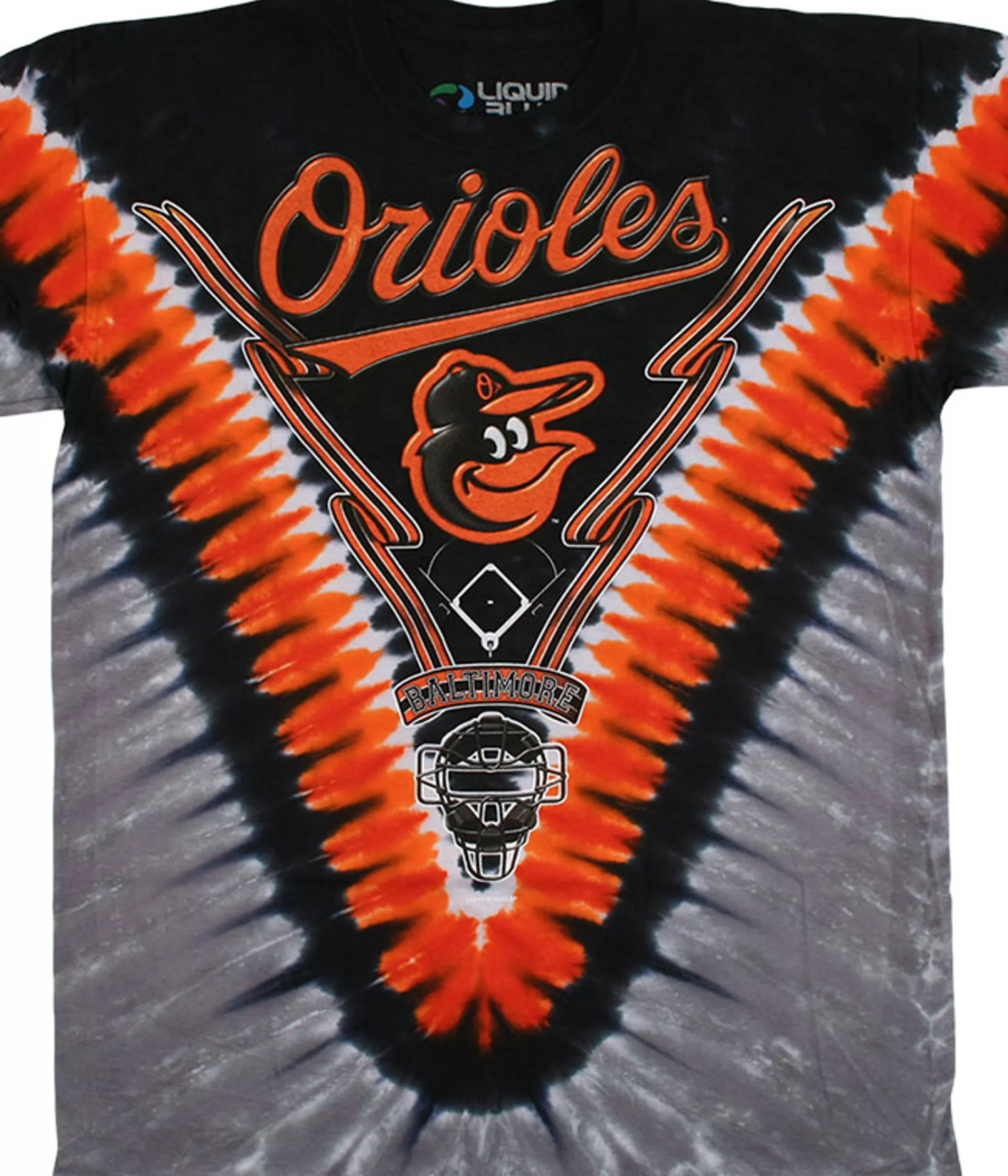 T-Shirt | Baltimore Orioles<Liquid Blue Baltimore Orioles V Tie-Dye T-Shirt