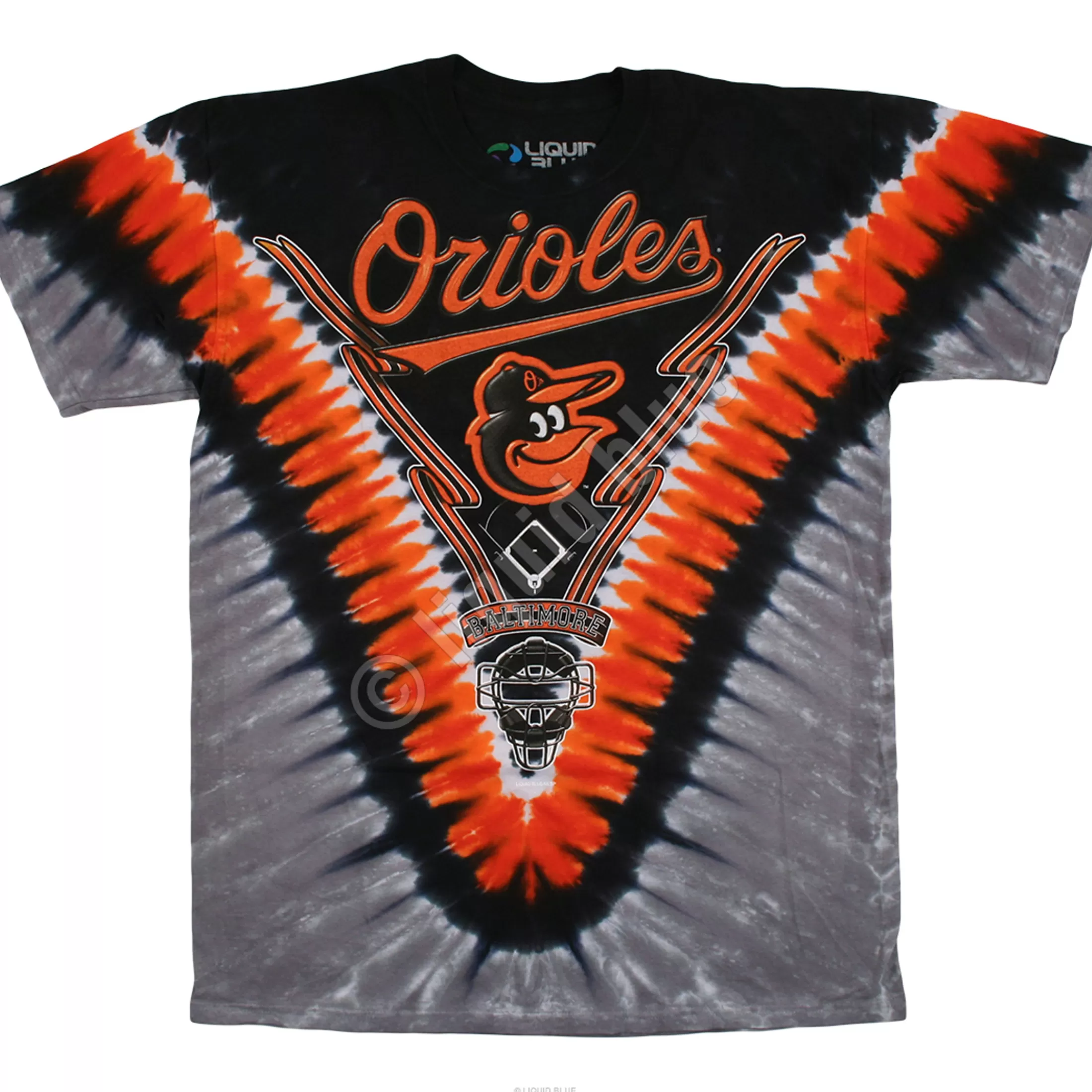 T-Shirt | Baltimore Orioles<Liquid Blue Baltimore Orioles V Tie-Dye T-Shirt