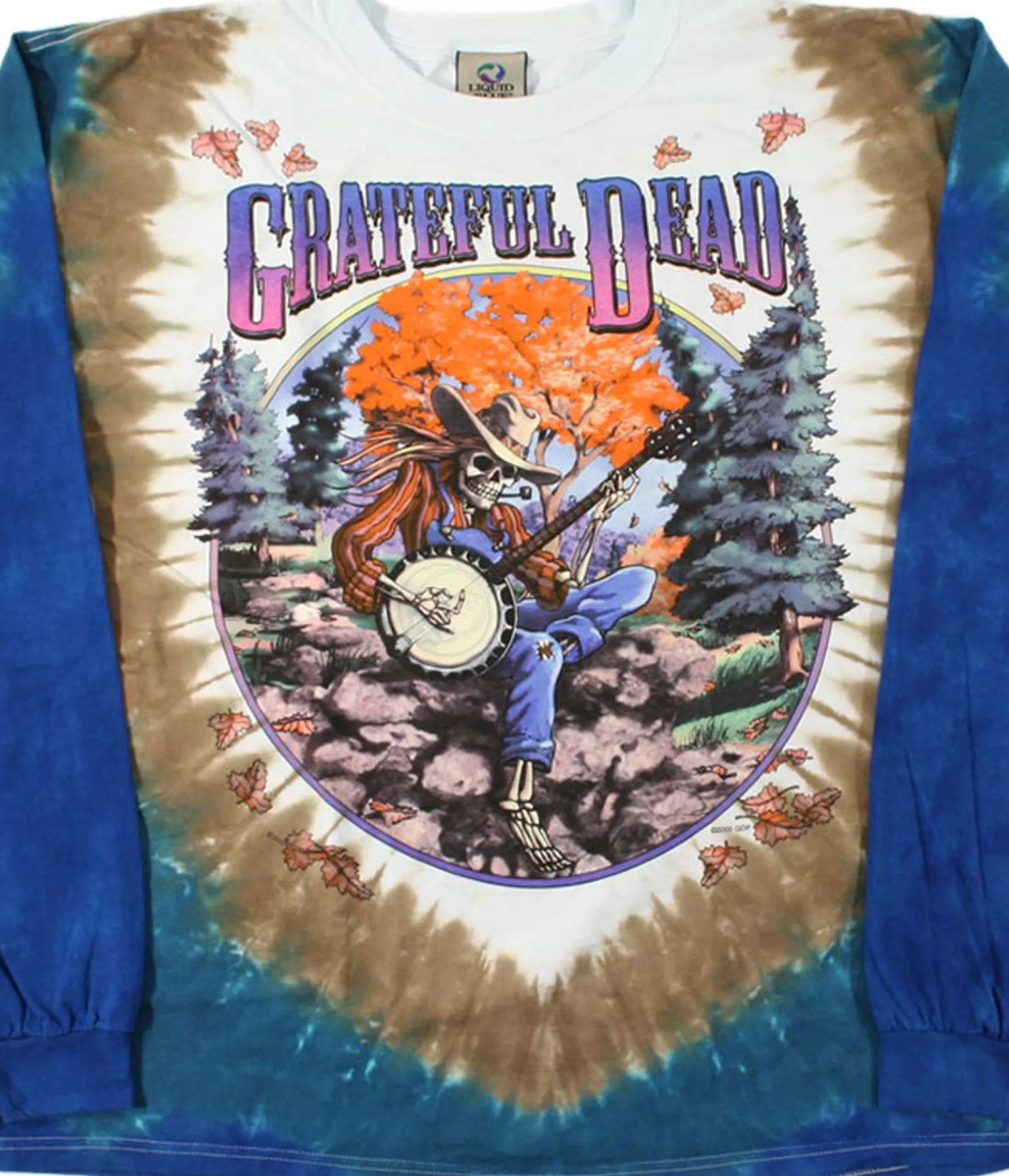 Long Sleeve | Grateful Dead<Liquid Blue Banjo Tie-Dye Long Sleeve T-Shirt