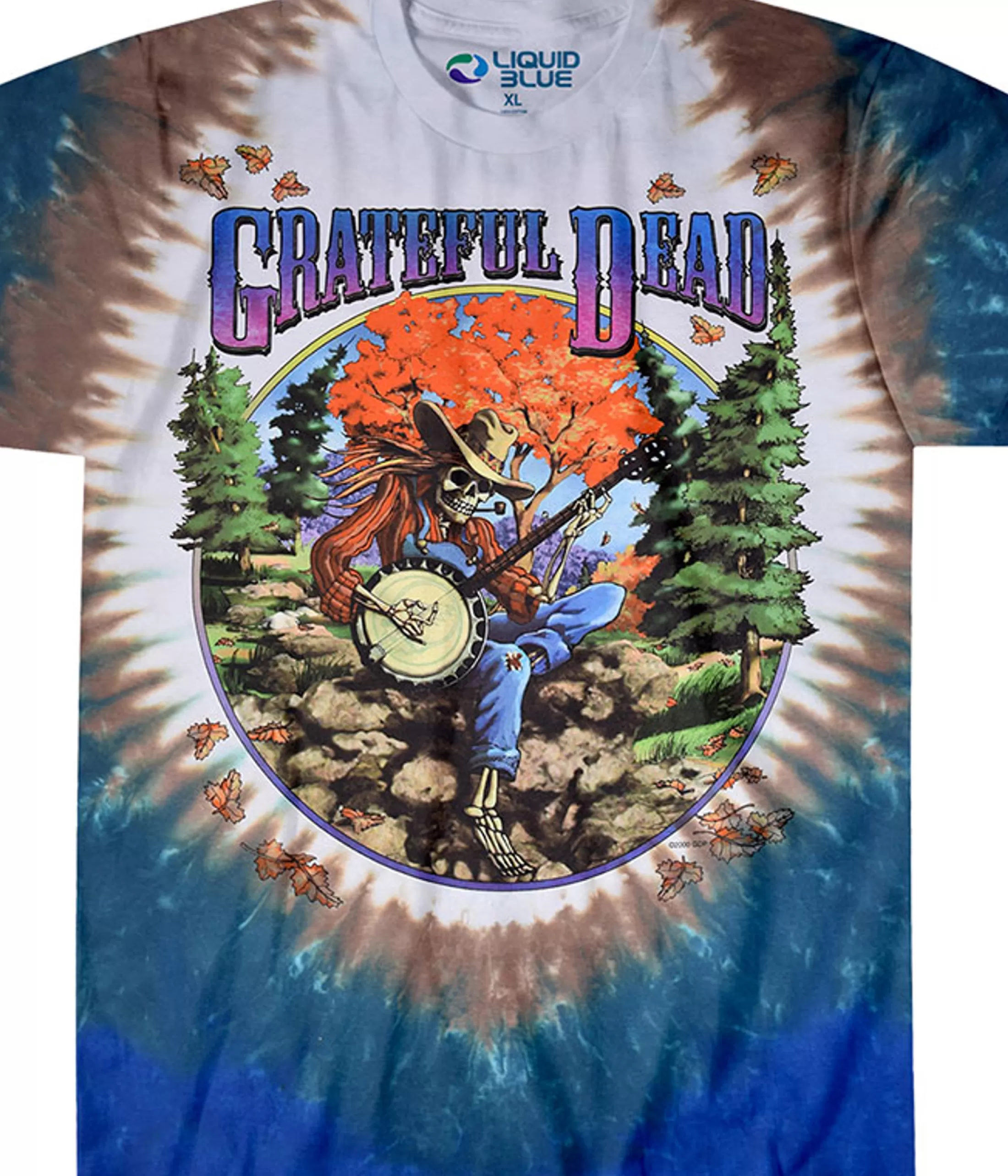 T-Shirt | Grateful Dead<Liquid Blue Banjo Tie-Dye T-Shirt