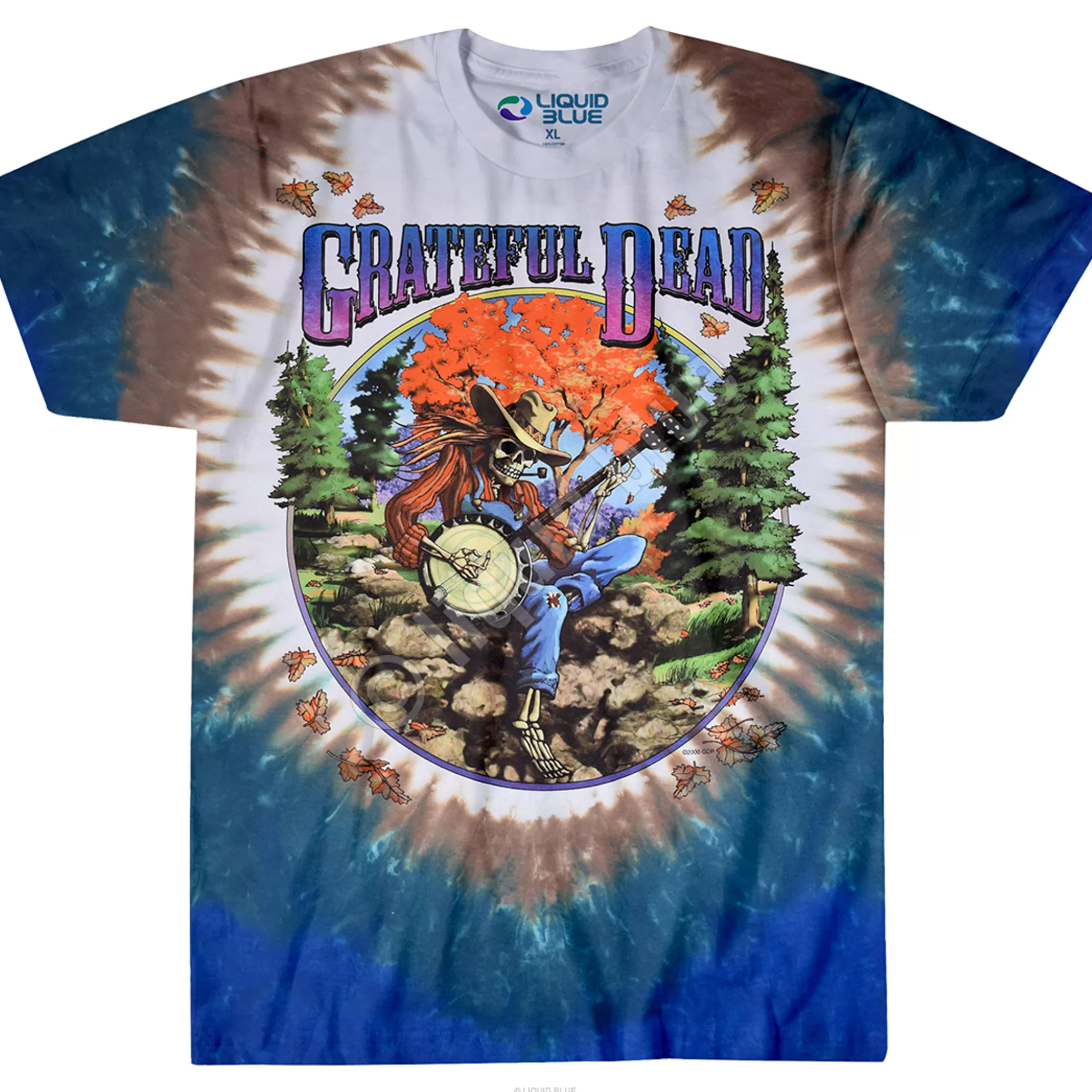 T-Shirt | Grateful Dead<Liquid Blue Banjo Tie-Dye T-Shirt