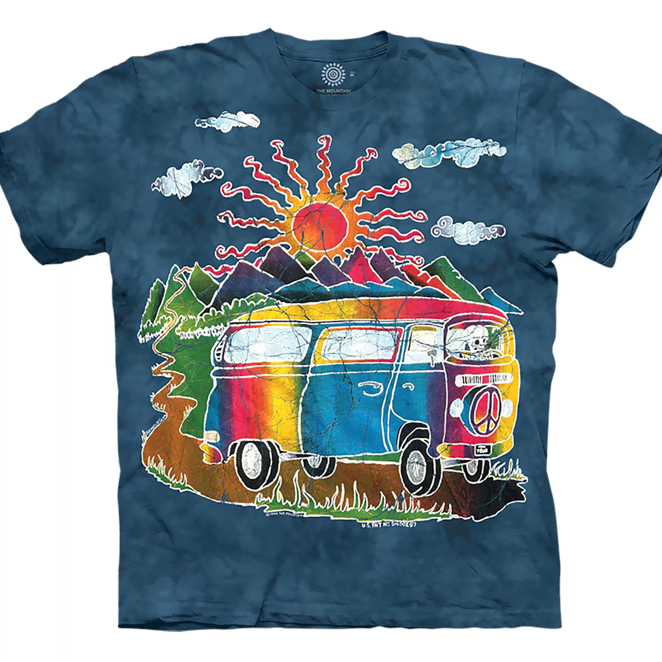 T-Shirt<Liquid Blue Batik Tour Bus Classic Cotton T-Shirt