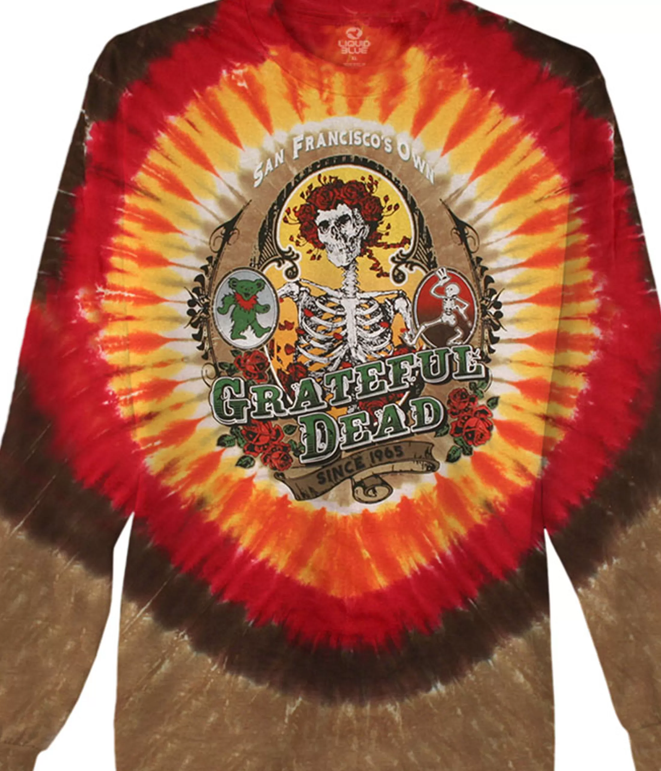 Long Sleeve | Grateful Dead<Liquid Blue Bay Area Beloved Tie-Dye Long Sleeve T-Shirt