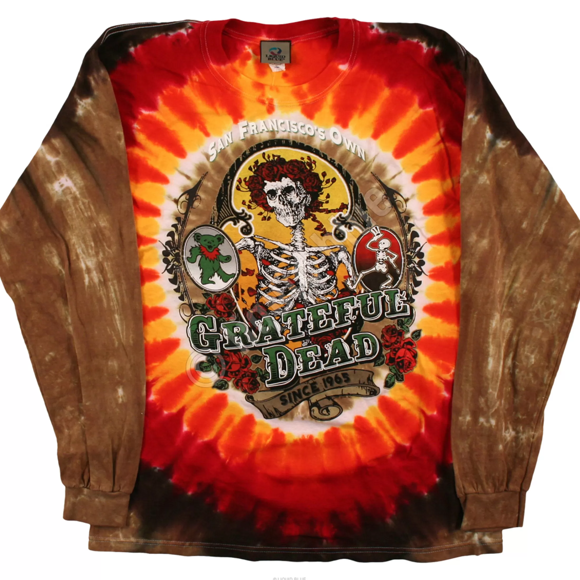 Long Sleeve | Grateful Dead<Liquid Blue Bay Area Beloved Tie-Dye Long Sleeve T-Shirt