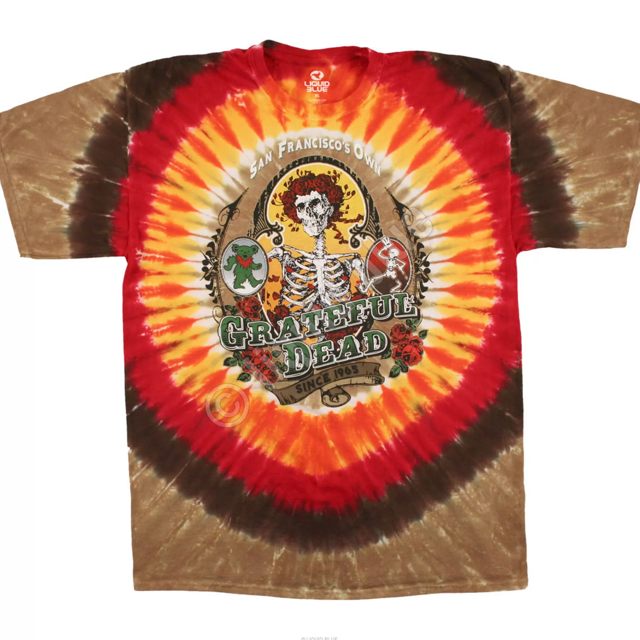 T-Shirt | Grateful Dead<Liquid Blue Bay Area Beloved Tie-Dye T-Shirt