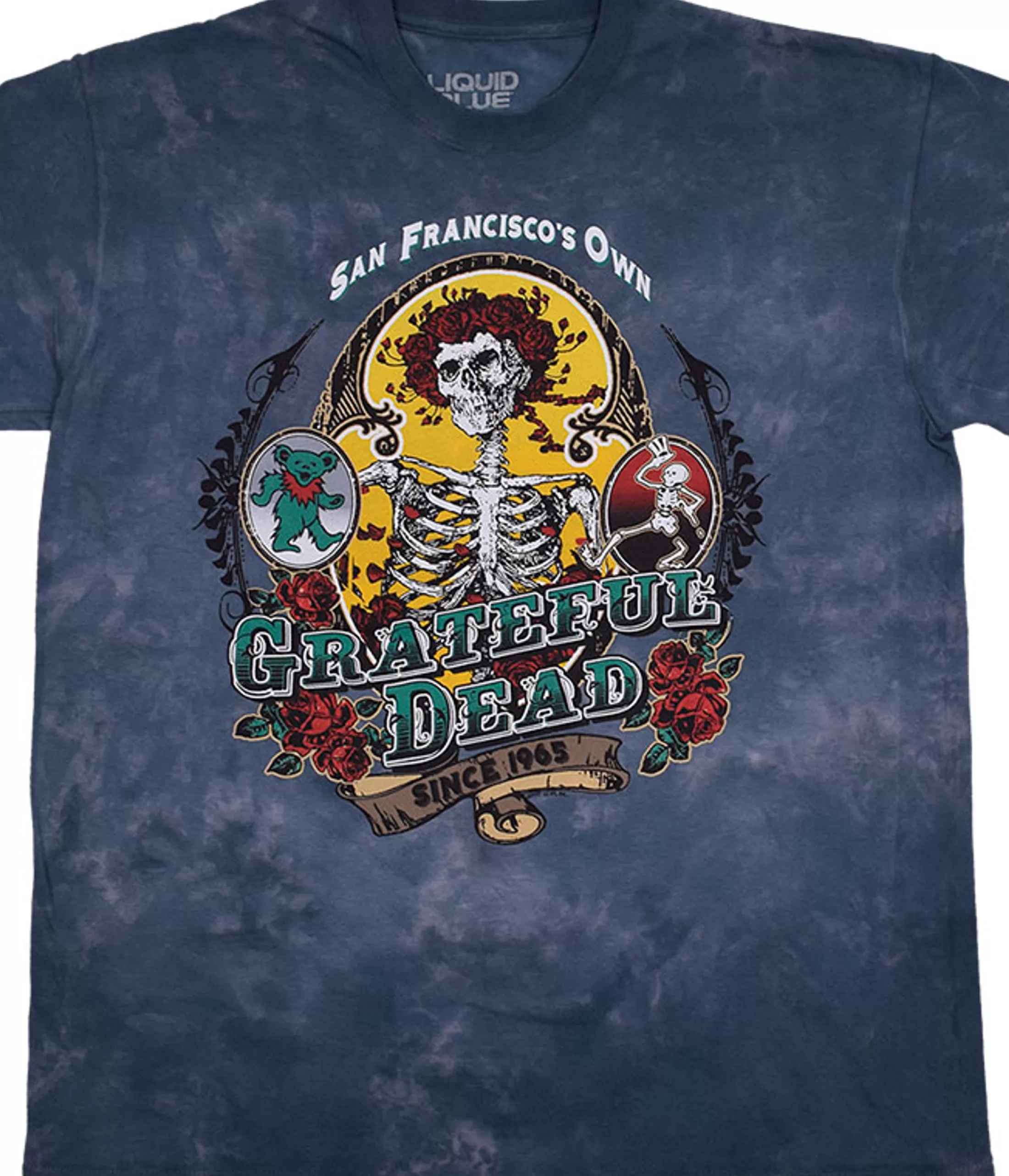 T-Shirt | Grateful Dead<Liquid Blue Bay Area Beloved Vat Tie-Dye T-Shirt