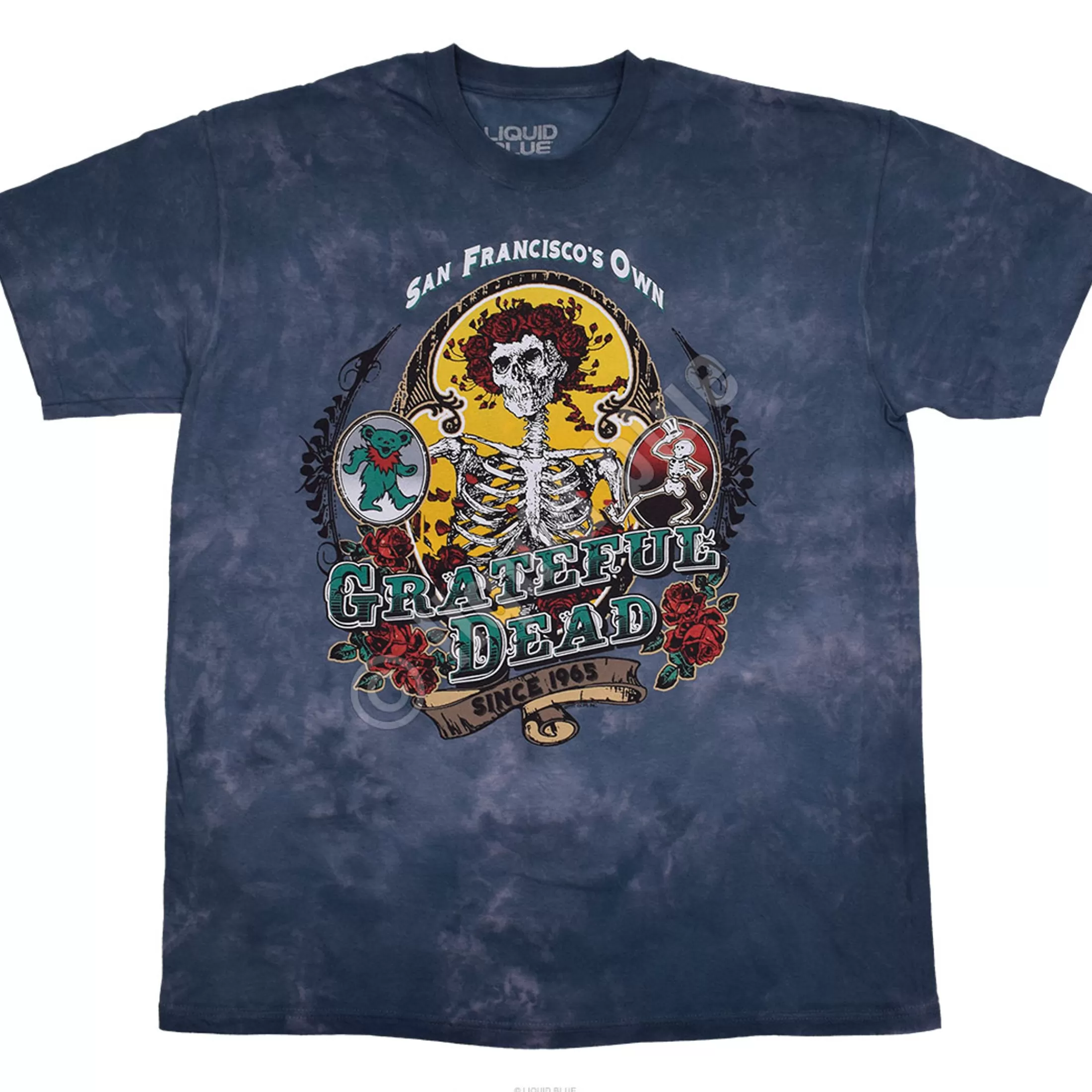 T-Shirt | Grateful Dead<Liquid Blue Bay Area Beloved Vat Tie-Dye T-Shirt