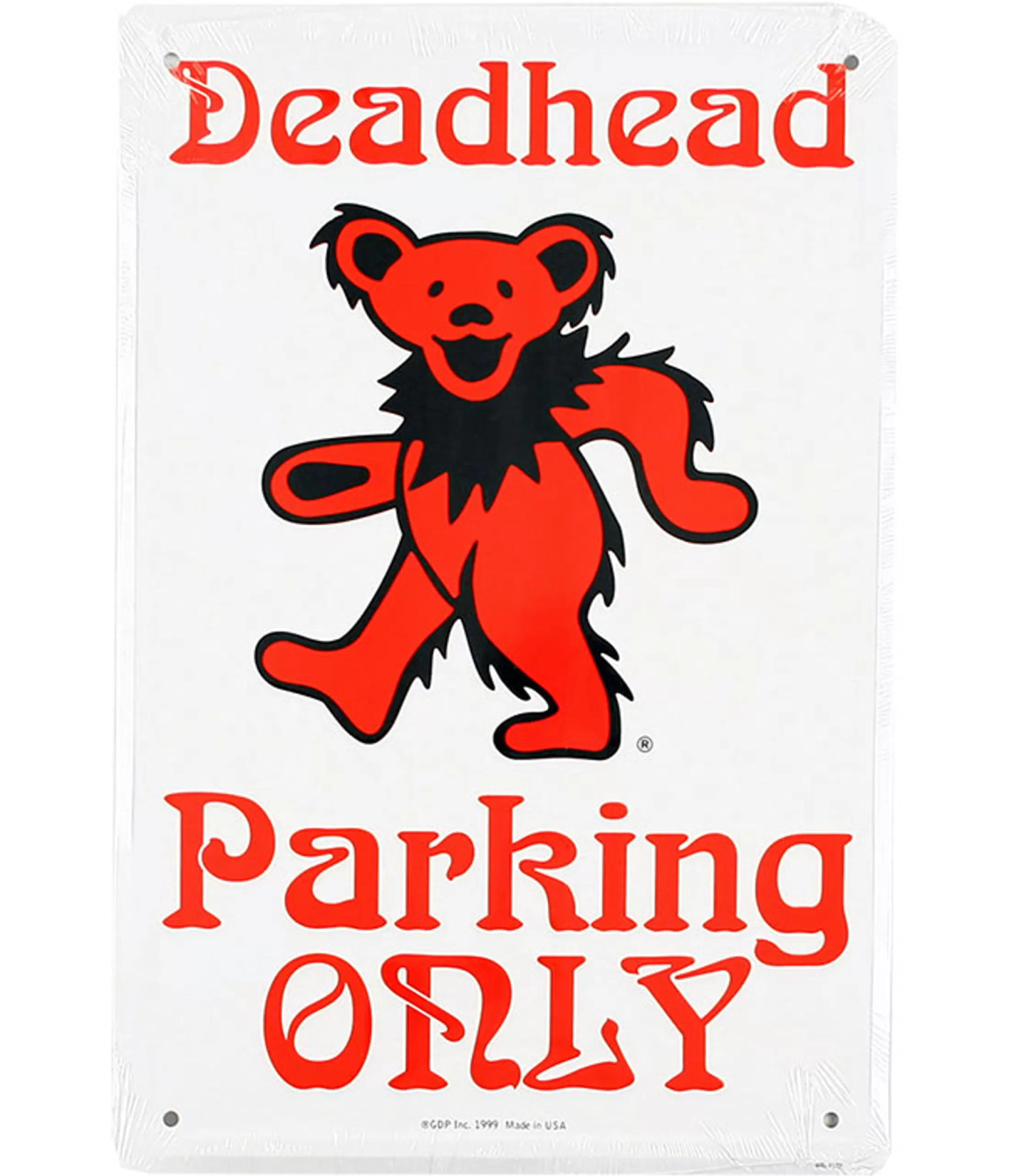 Grateful Dead<Liquid Blue Bear Deadhead Parking Only Sign