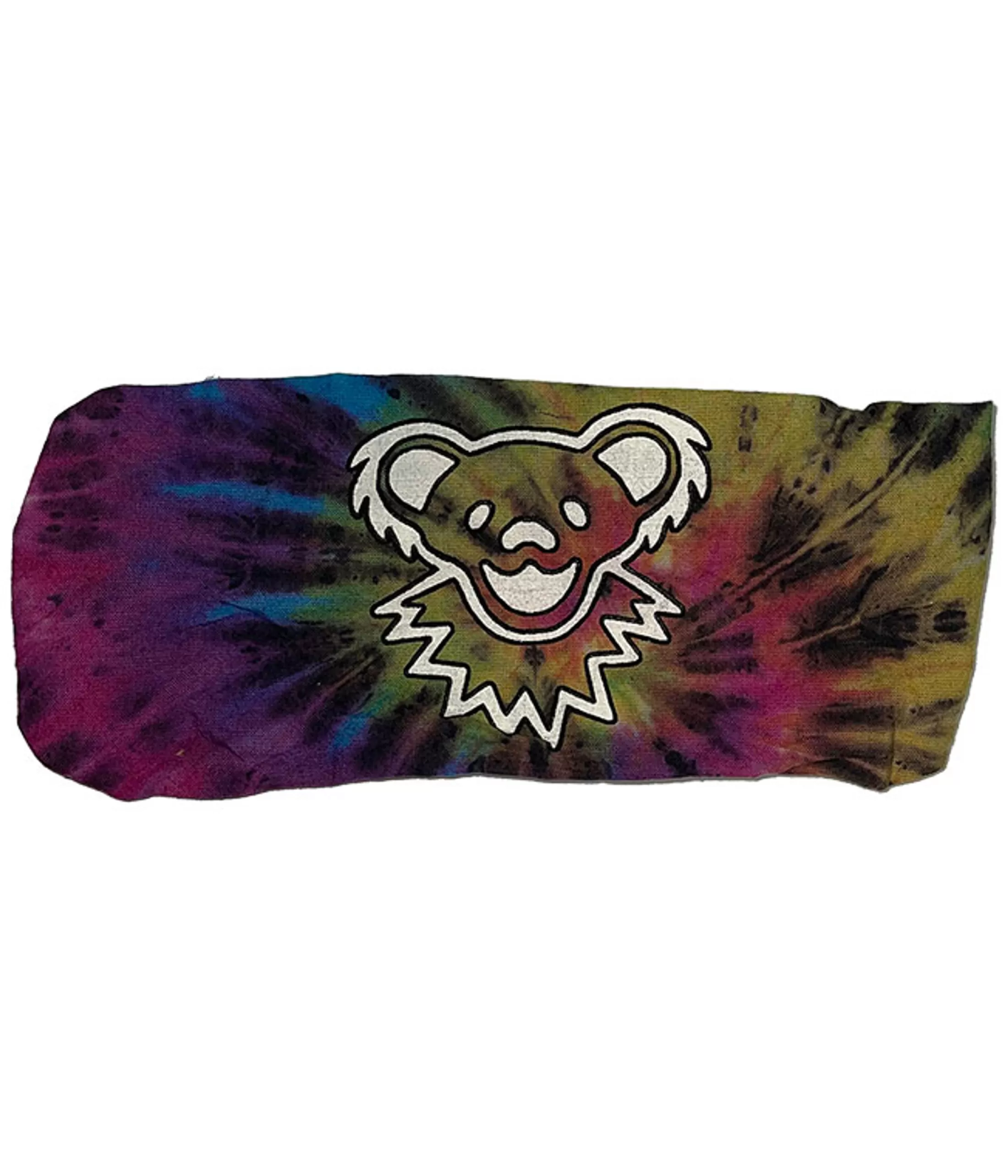 Bandanas | Grateful Dead<Liquid Blue Bear Face Tie Dye Cotton Kerchief