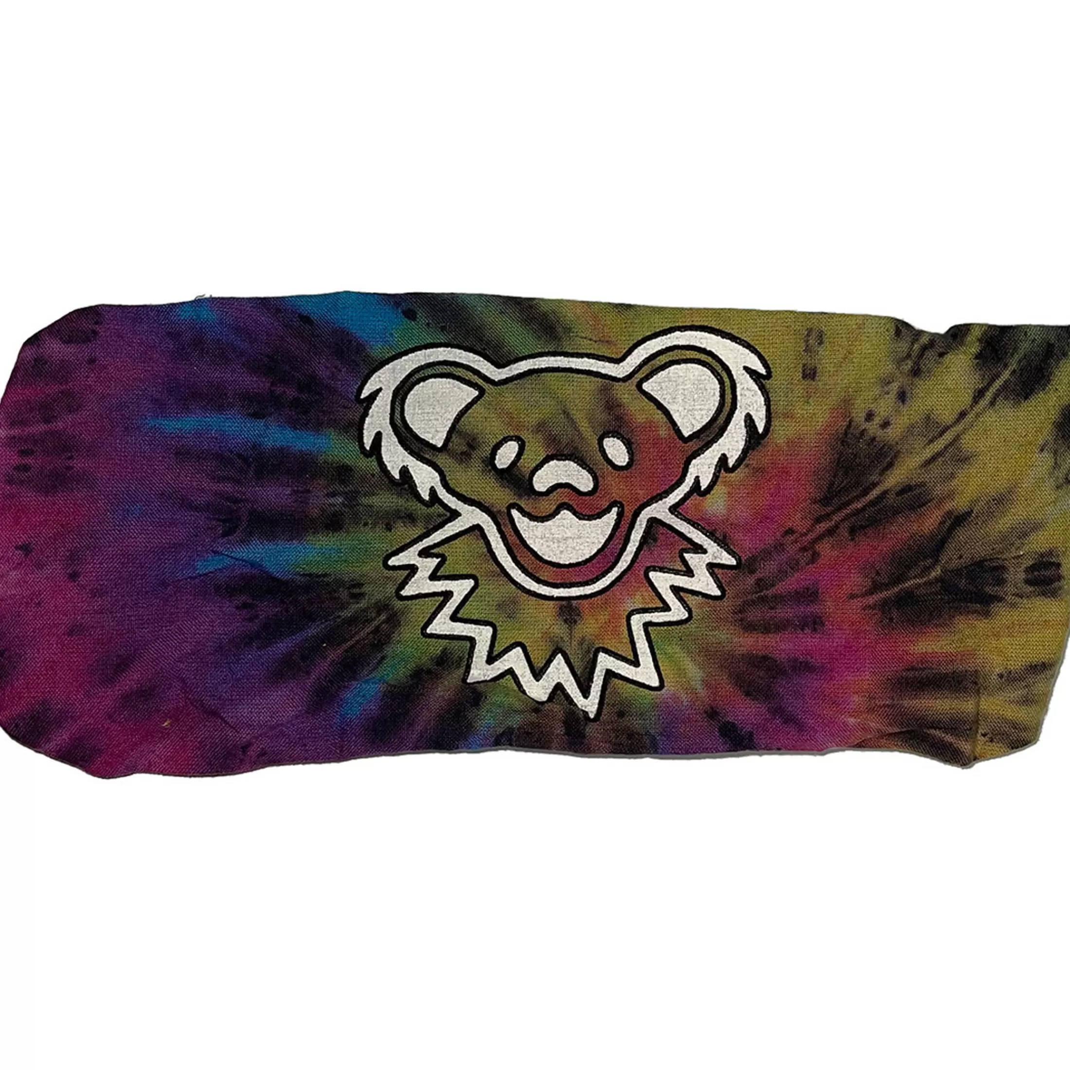 Bandanas | Grateful Dead<Liquid Blue Bear Face Tie Dye Cotton Kerchief