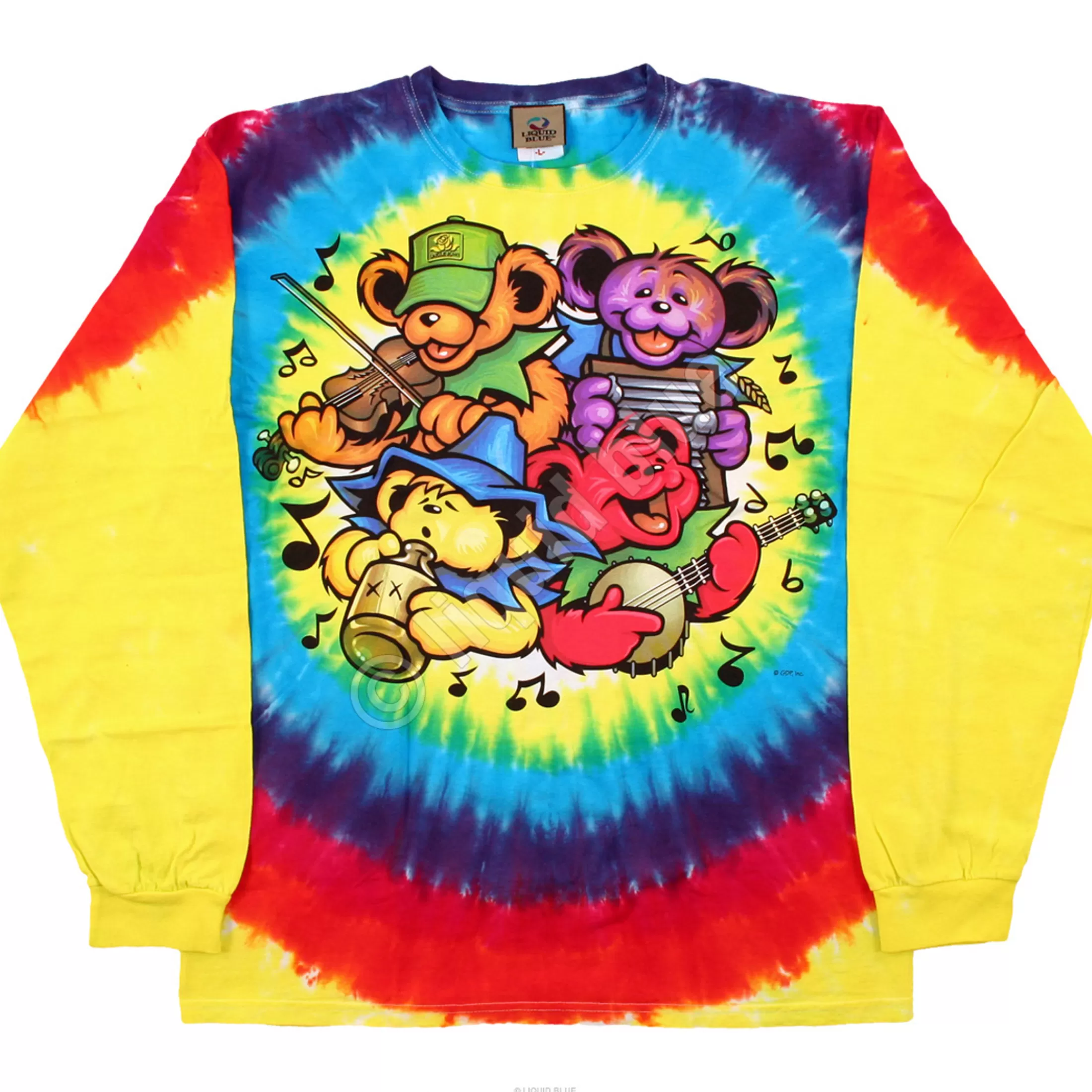 Long Sleeve | Grateful Dead<Liquid Blue Bear Jamboree Tie-Dye Long Sleeve T-Shirt