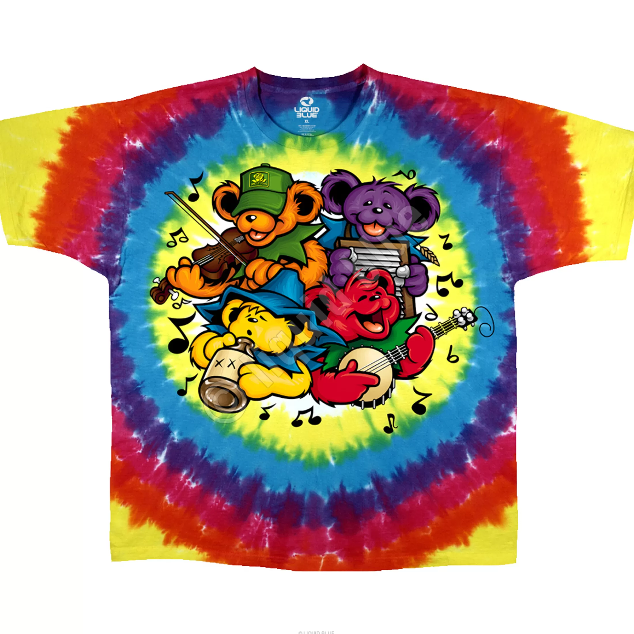 T-Shirt | Grateful Dead<Liquid Blue Bear Jamboree Tie-Dye T-Shirt