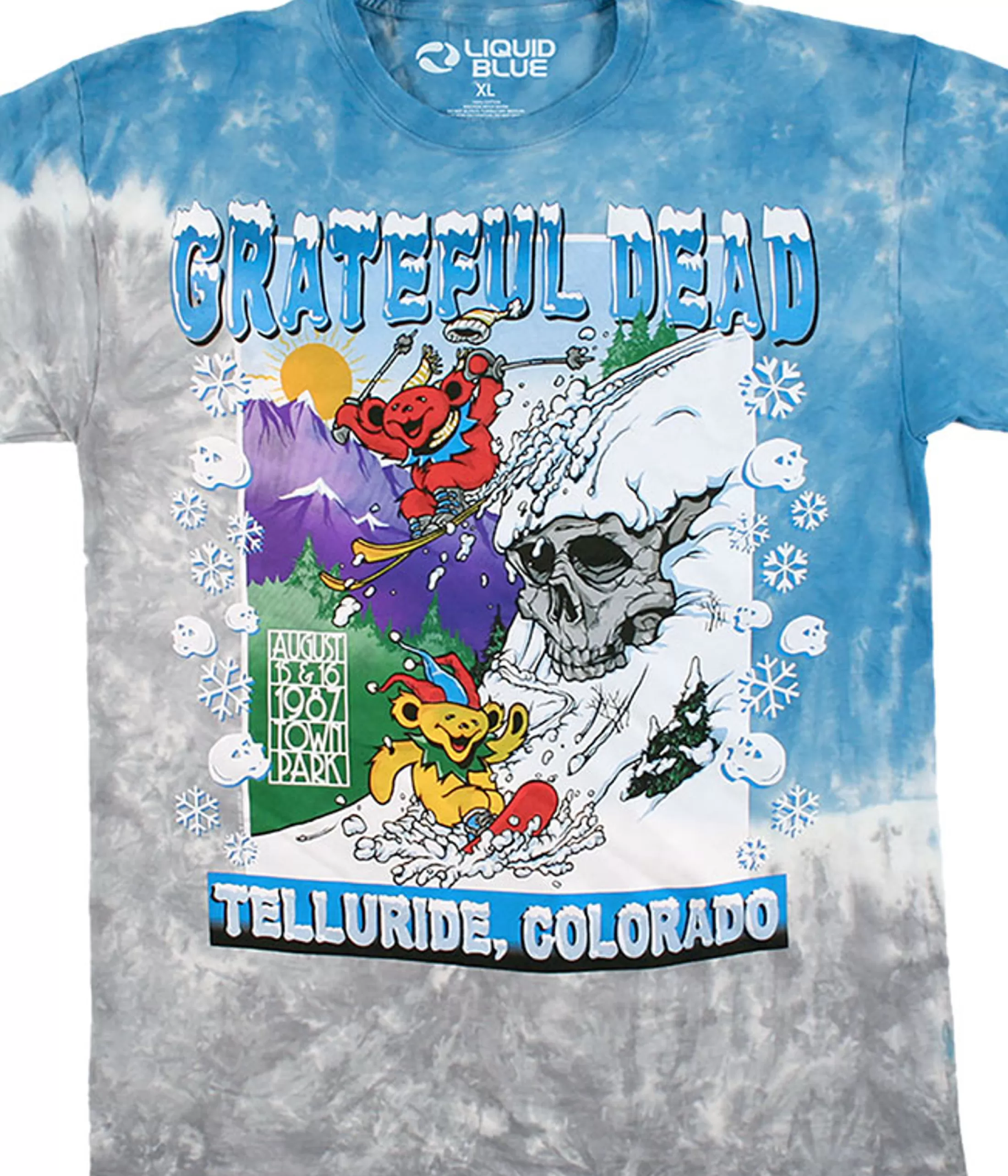 T-Shirt | Grateful Dead<Liquid Blue Bear Mountain Tie-Dye T-Shirt